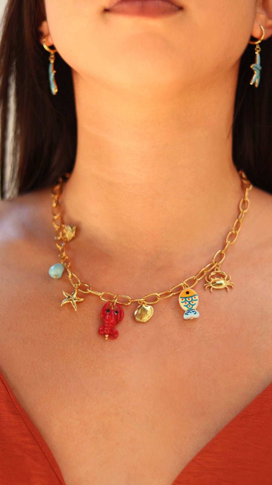 COLLAR MULTICHARMS ACERO