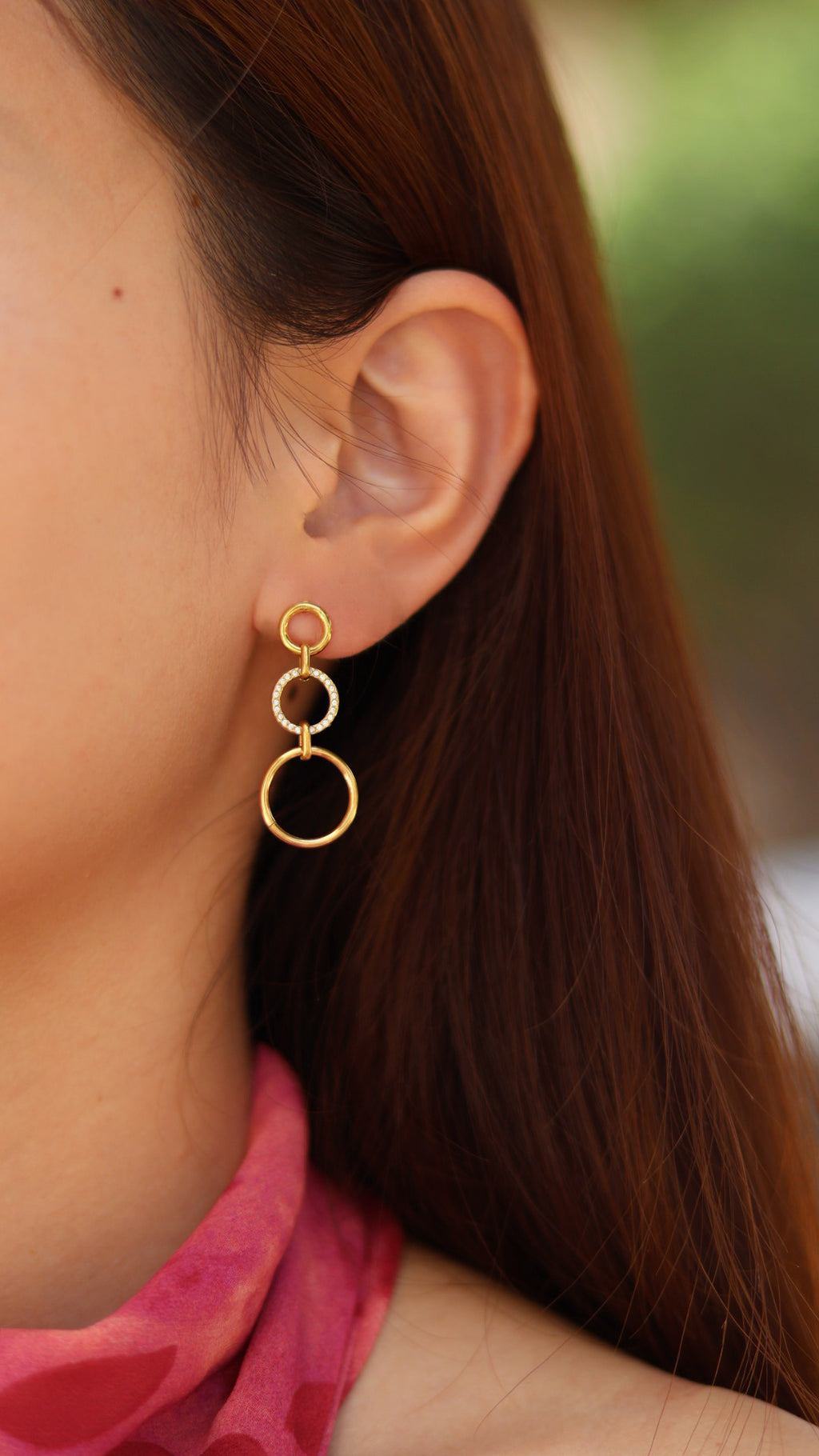 Pendientes acero con brillo
