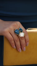 ANILLO ACERO CON PIEDRA NATURAL