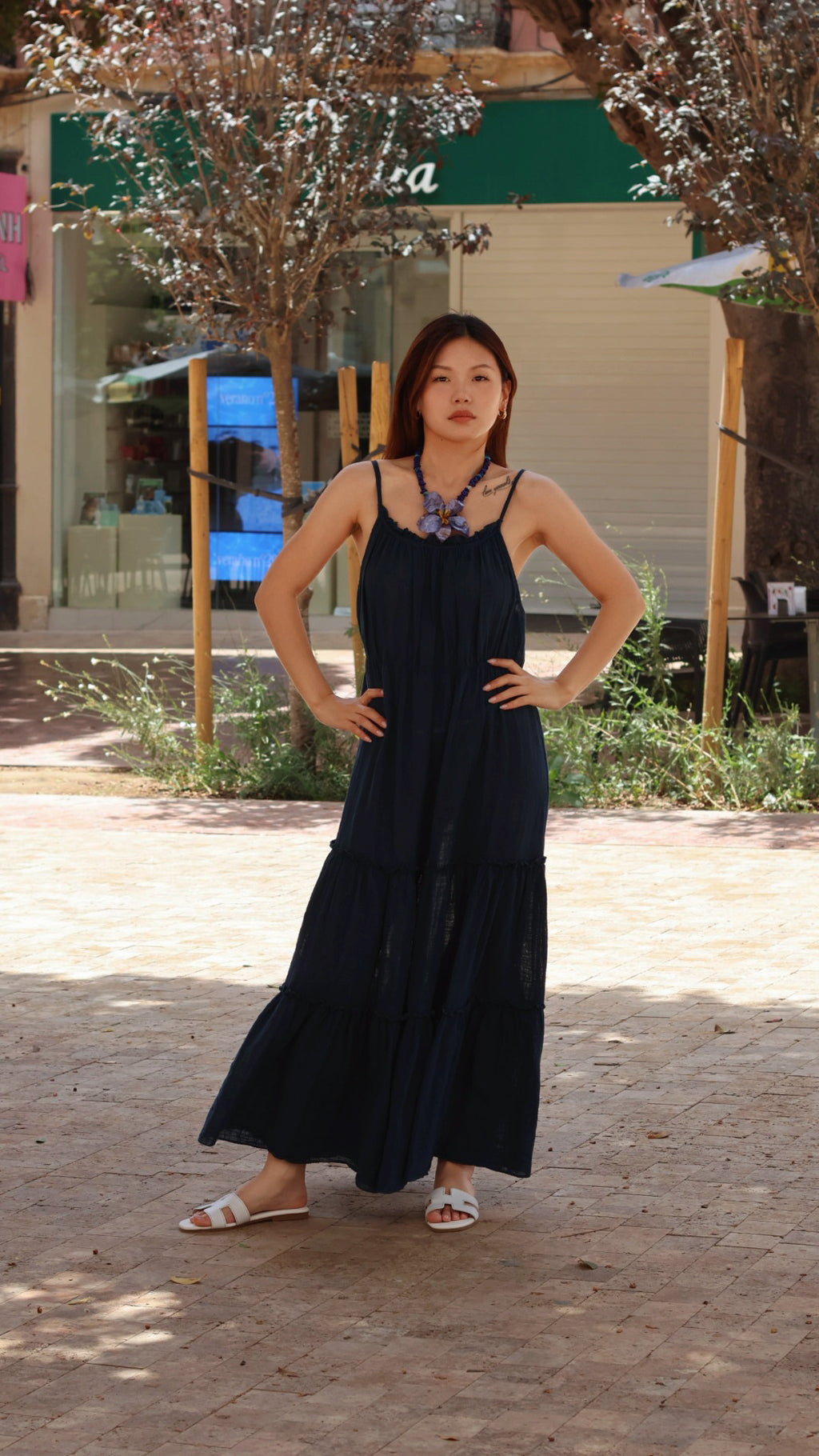 Vestido tirantes garza