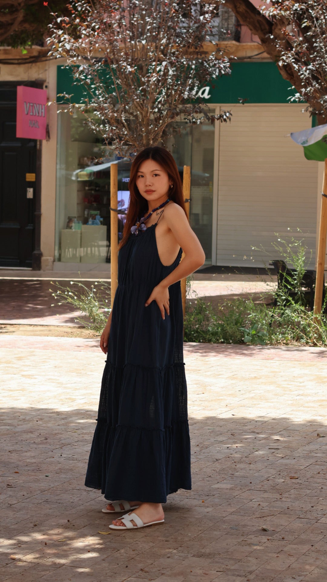 Vestido tirantes garza
