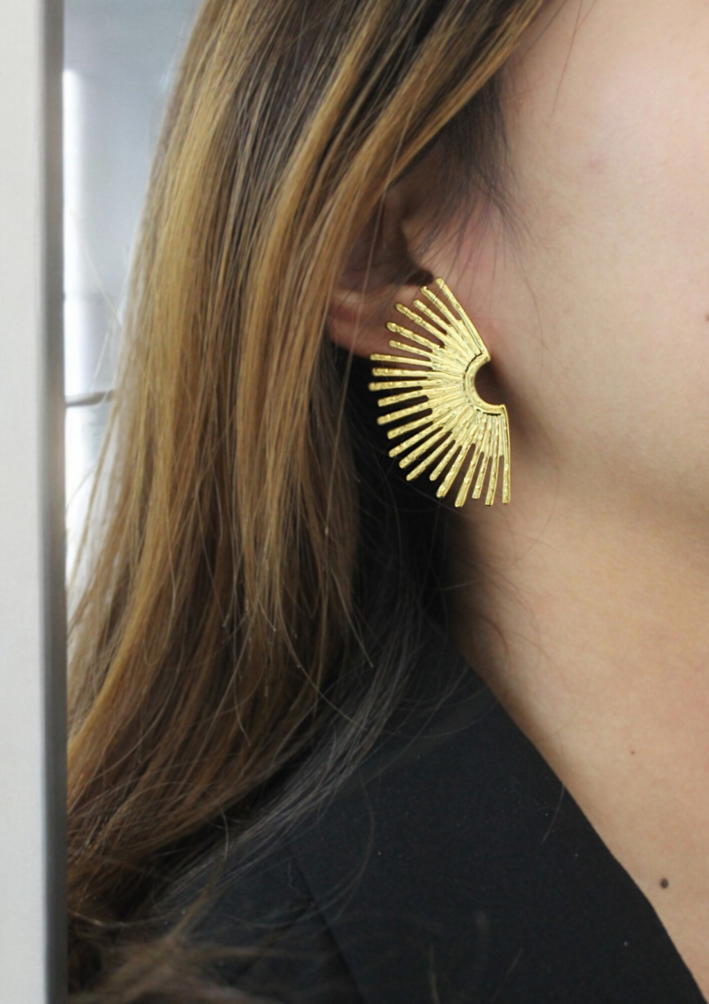 PENDIENTES RAYOS DE SOL GRANDES.