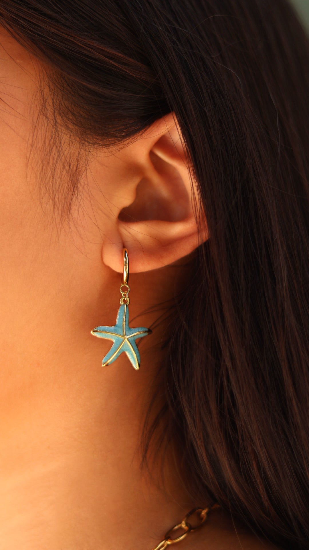 PENDIENTES ACERO ESTRELLA DE MAR