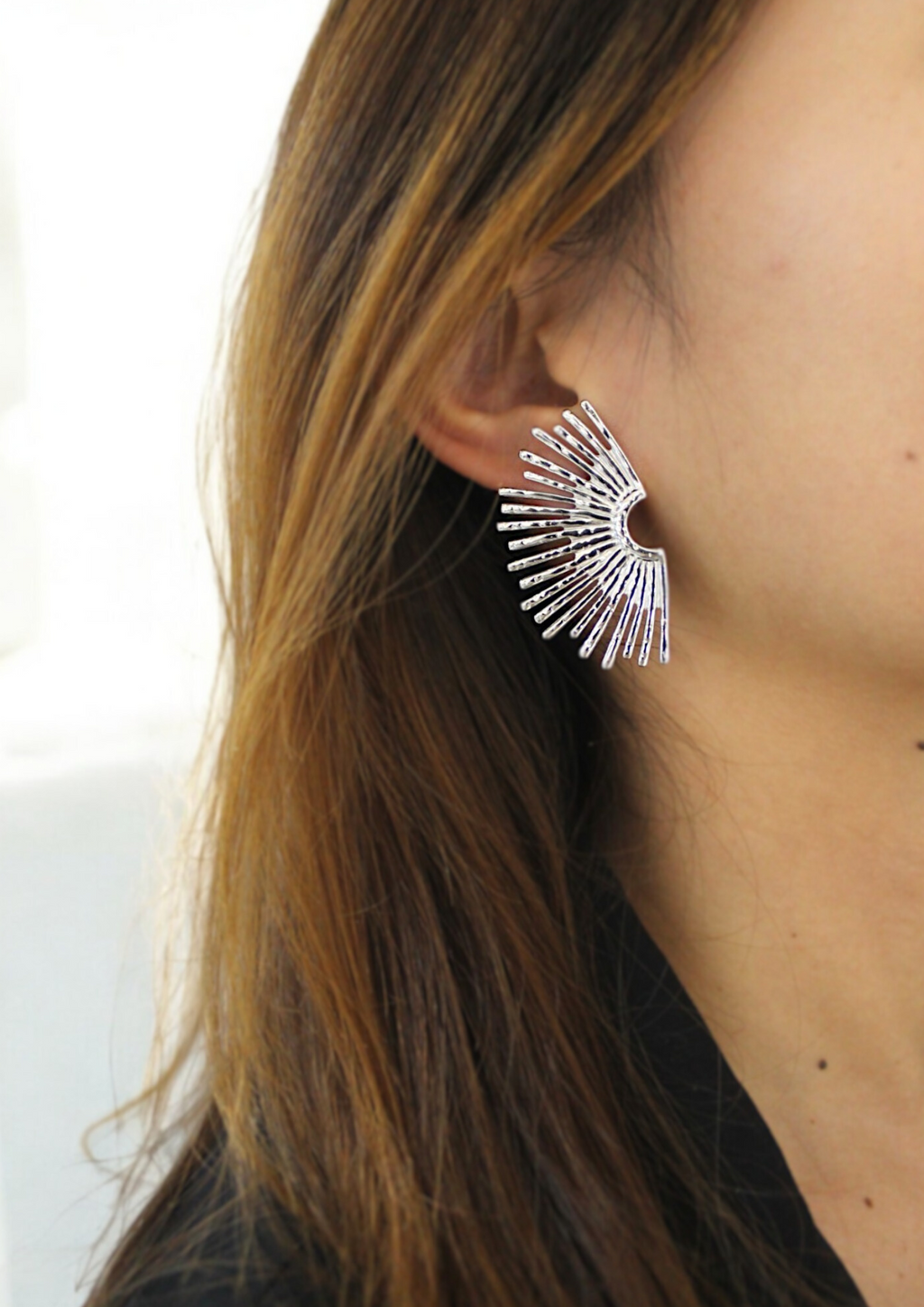 PENDIENTES RAYOS DE SOL GRANDES.