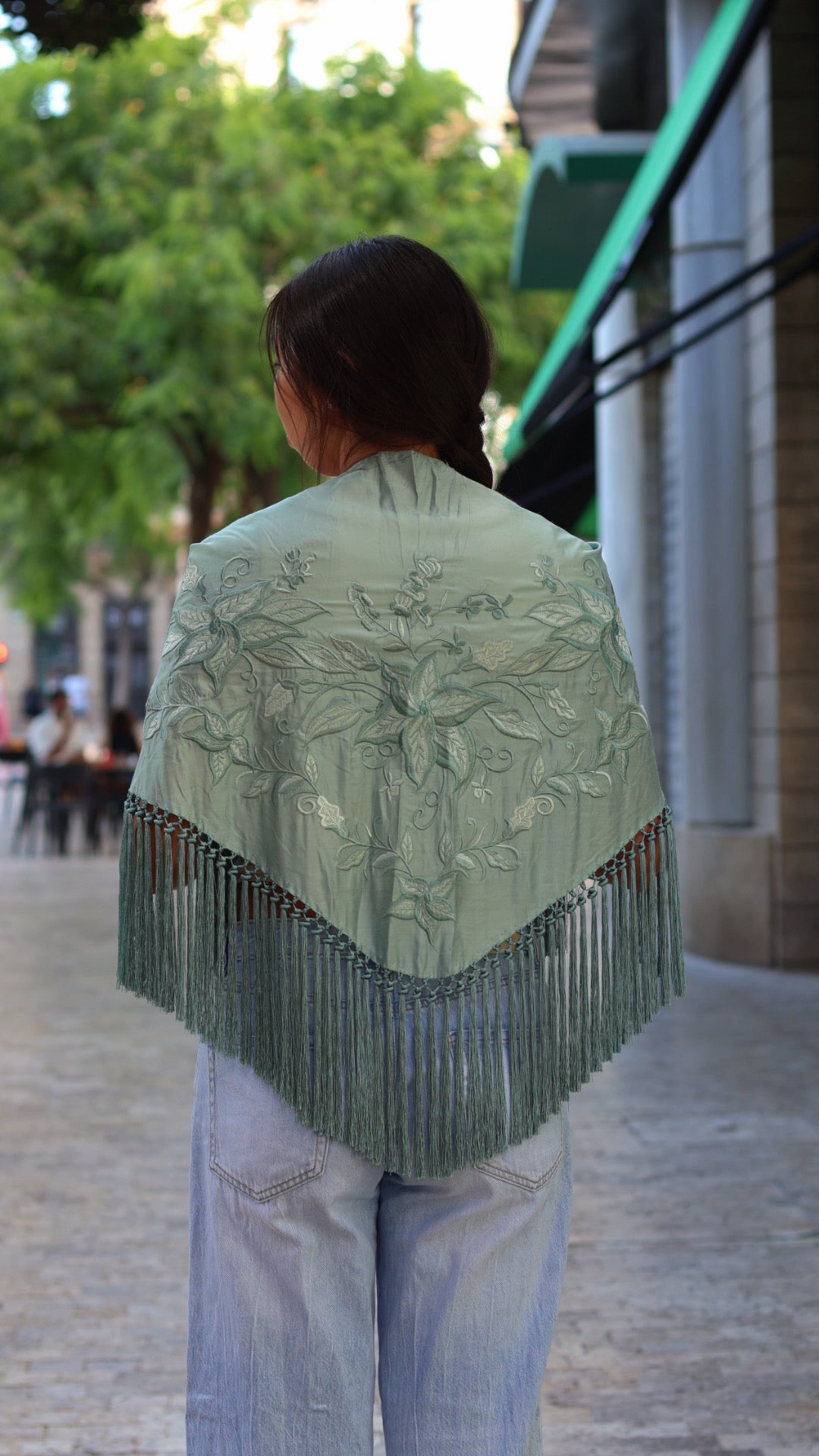MANTÓN FLECO CORTO SEDA