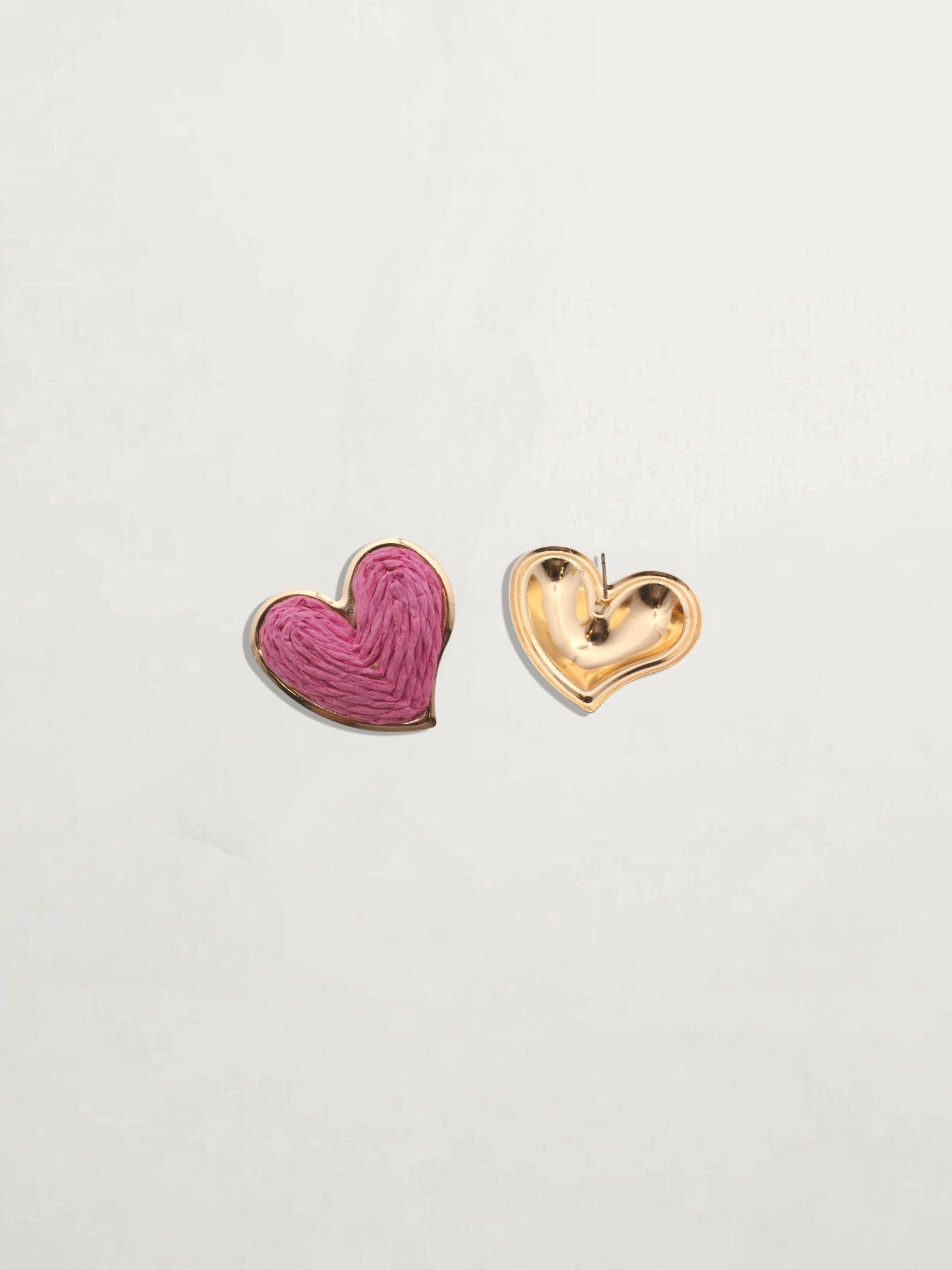 Pendientes de Rafia. Rosa Chicle2