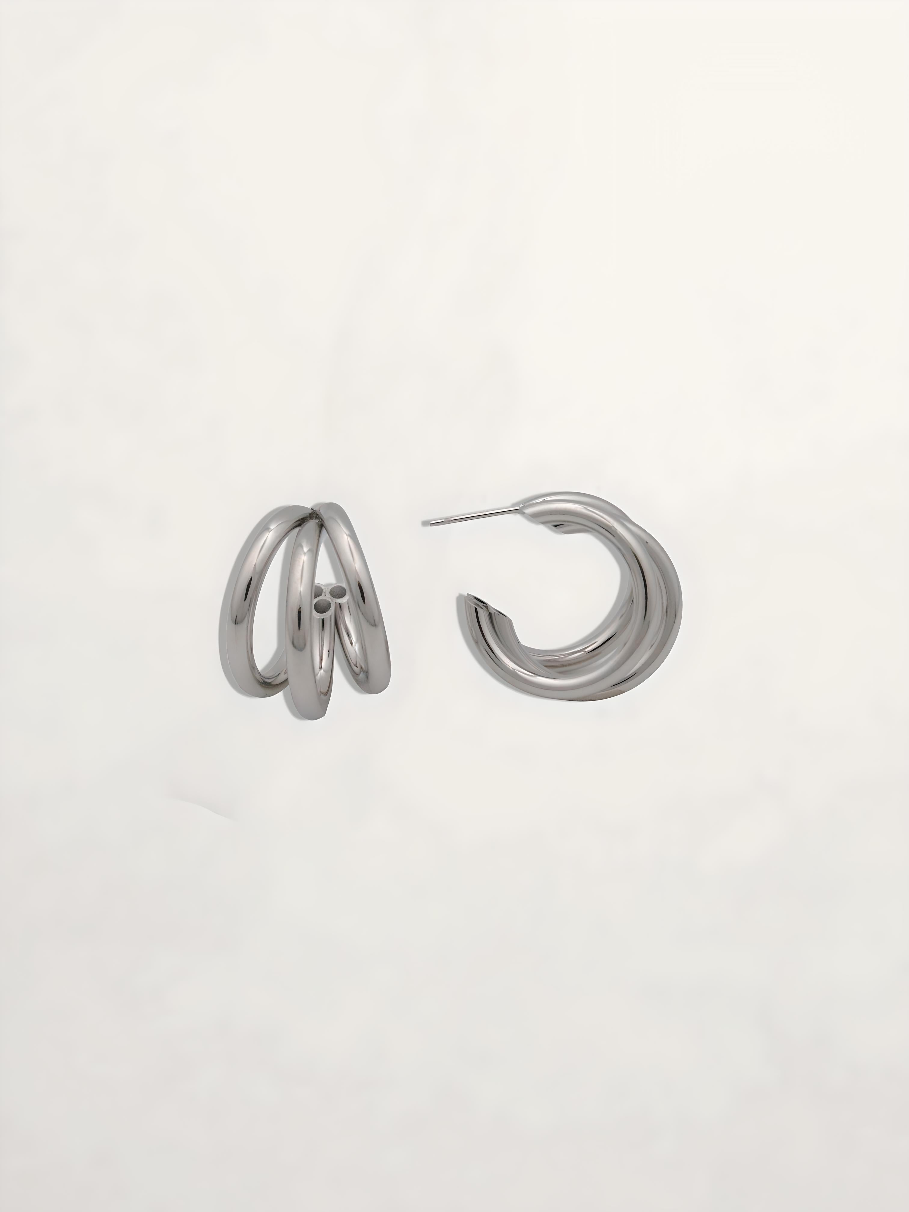 PENDIENTES ARO TRIPLE 23MM
