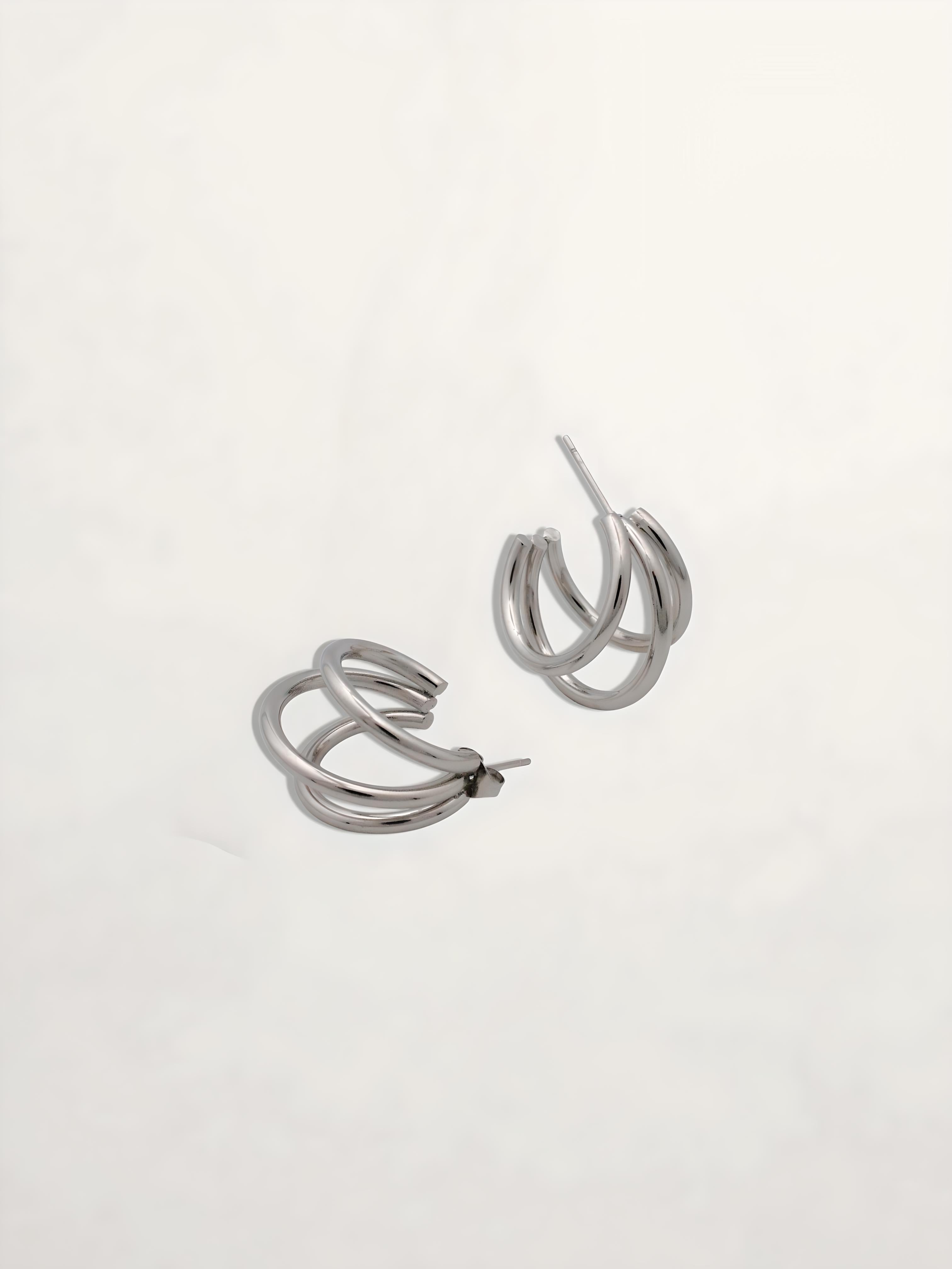 PENDIENTES ARO TRIPLE 18MM