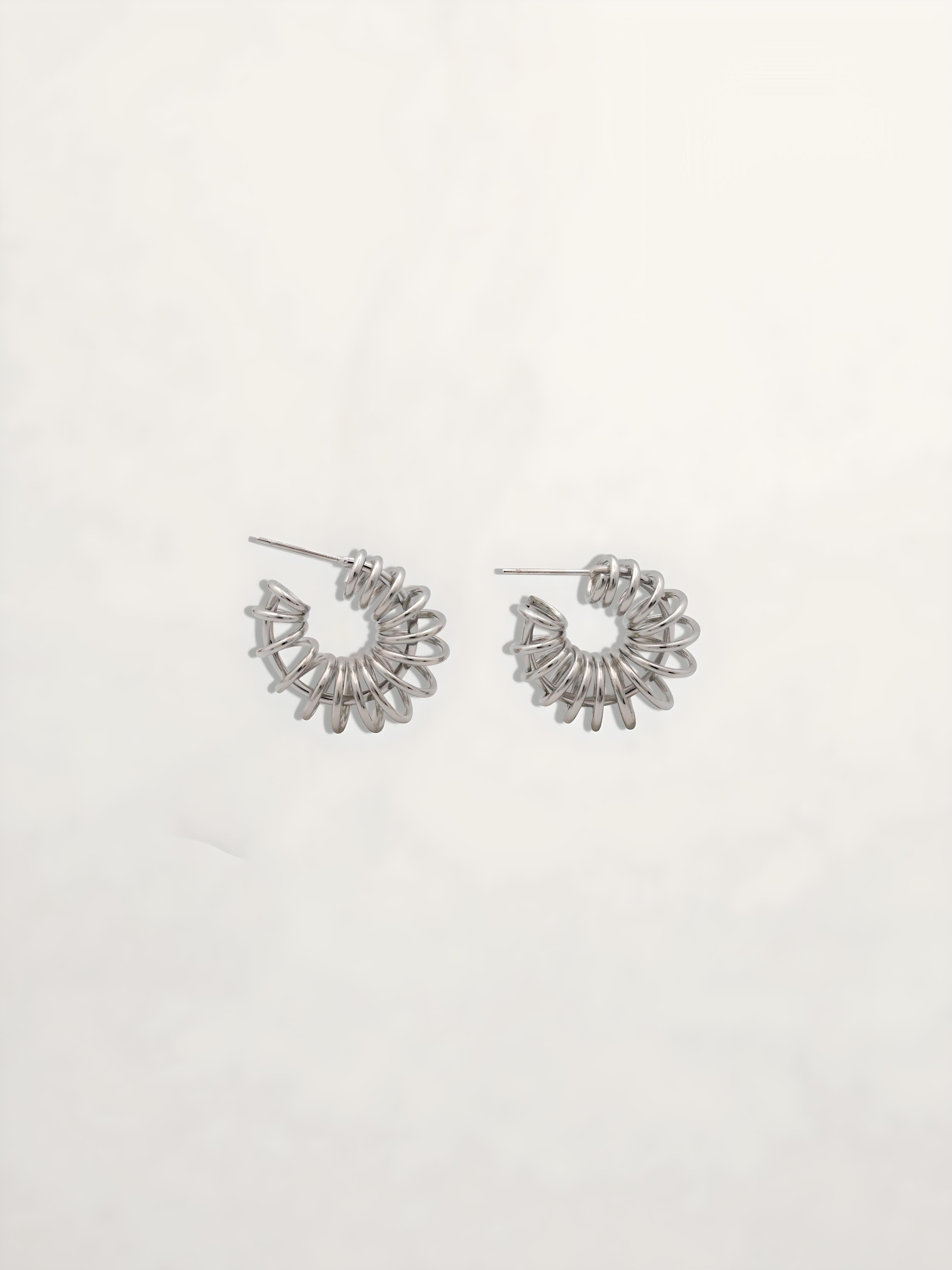 PENDIENTES ARO CABLE ESPIRAL