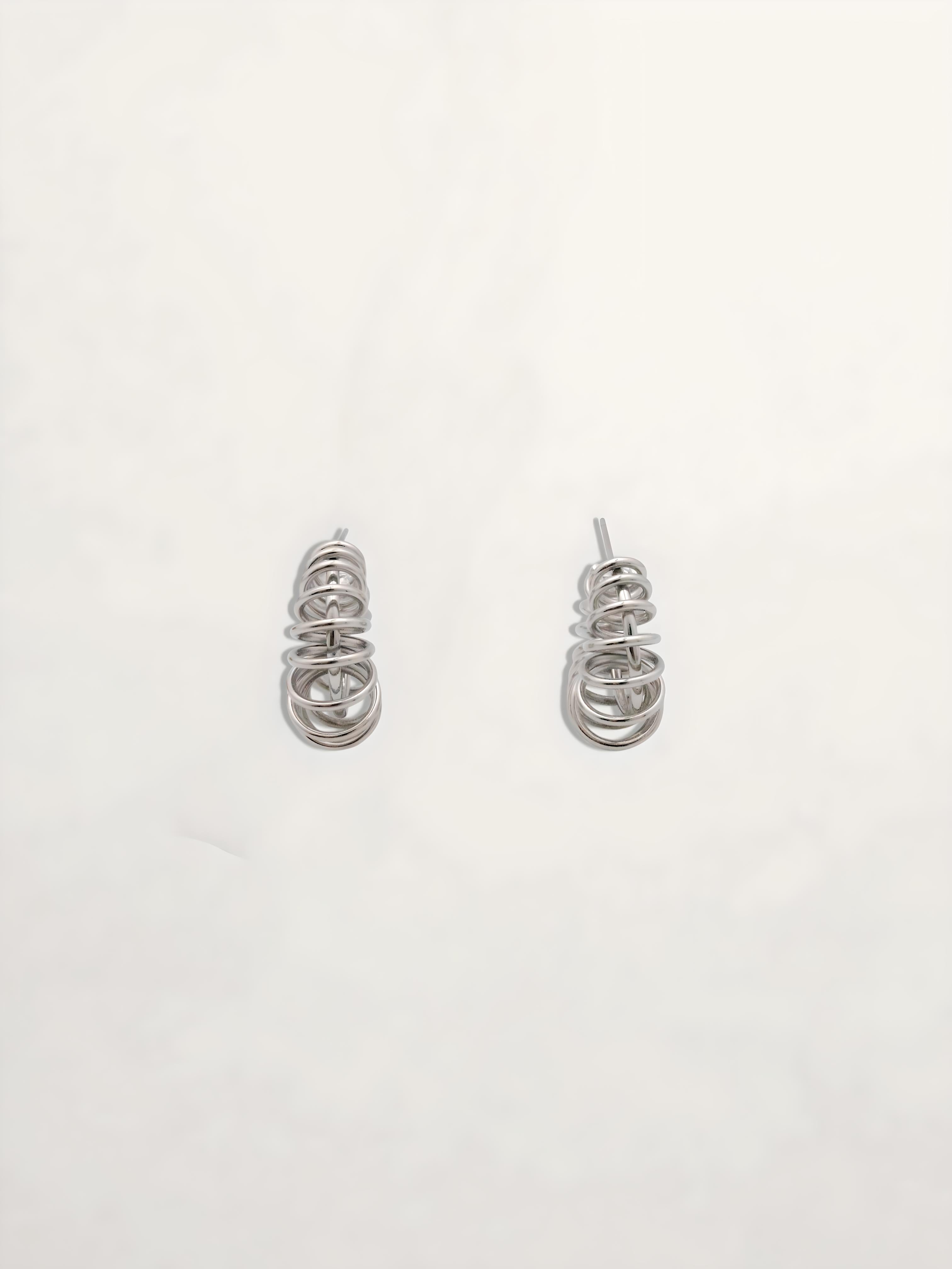 PENDIENTES ARO CABLE ESPIRAL