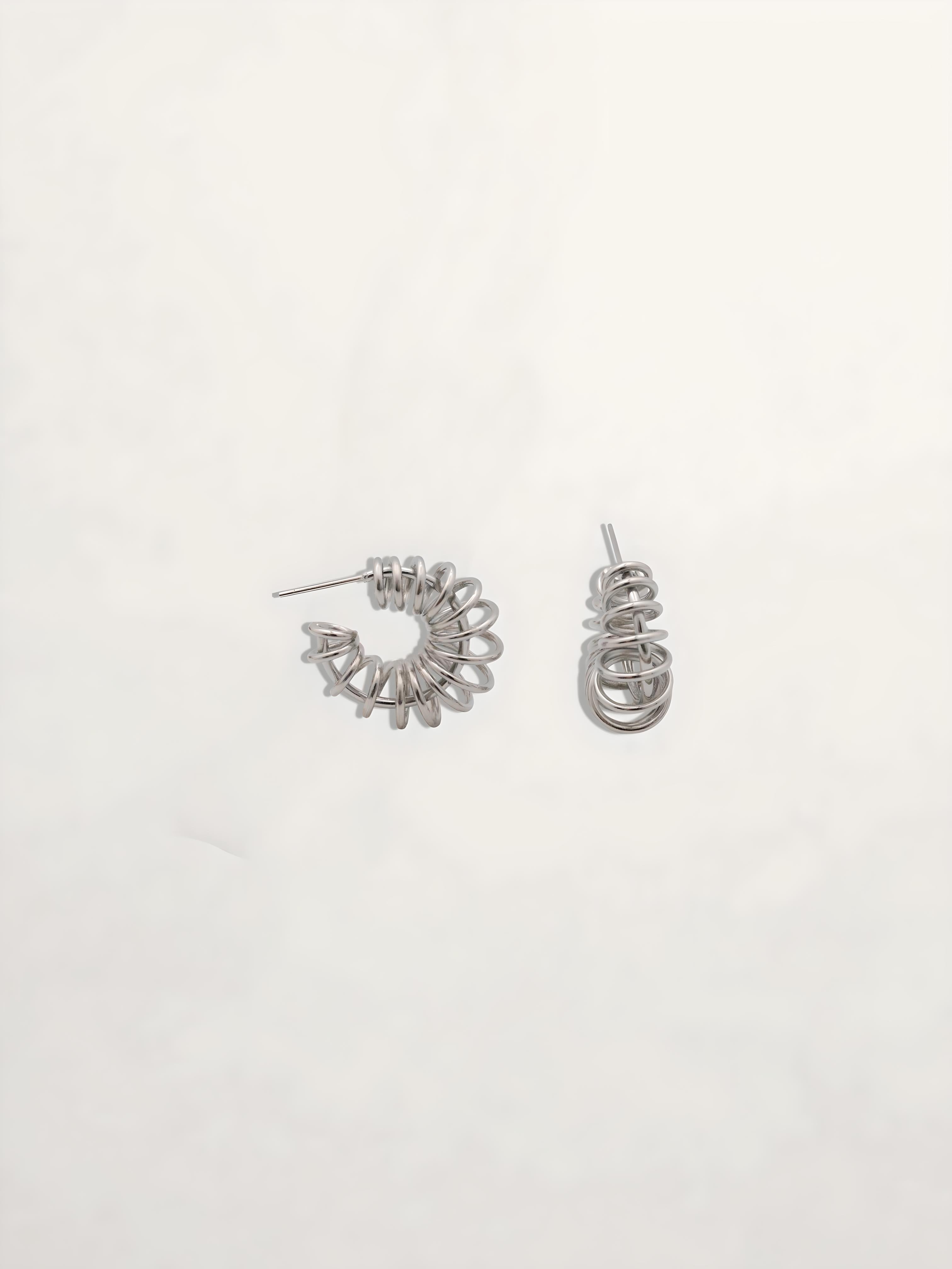 PENDIENTES ARO CABLE ESPIRAL