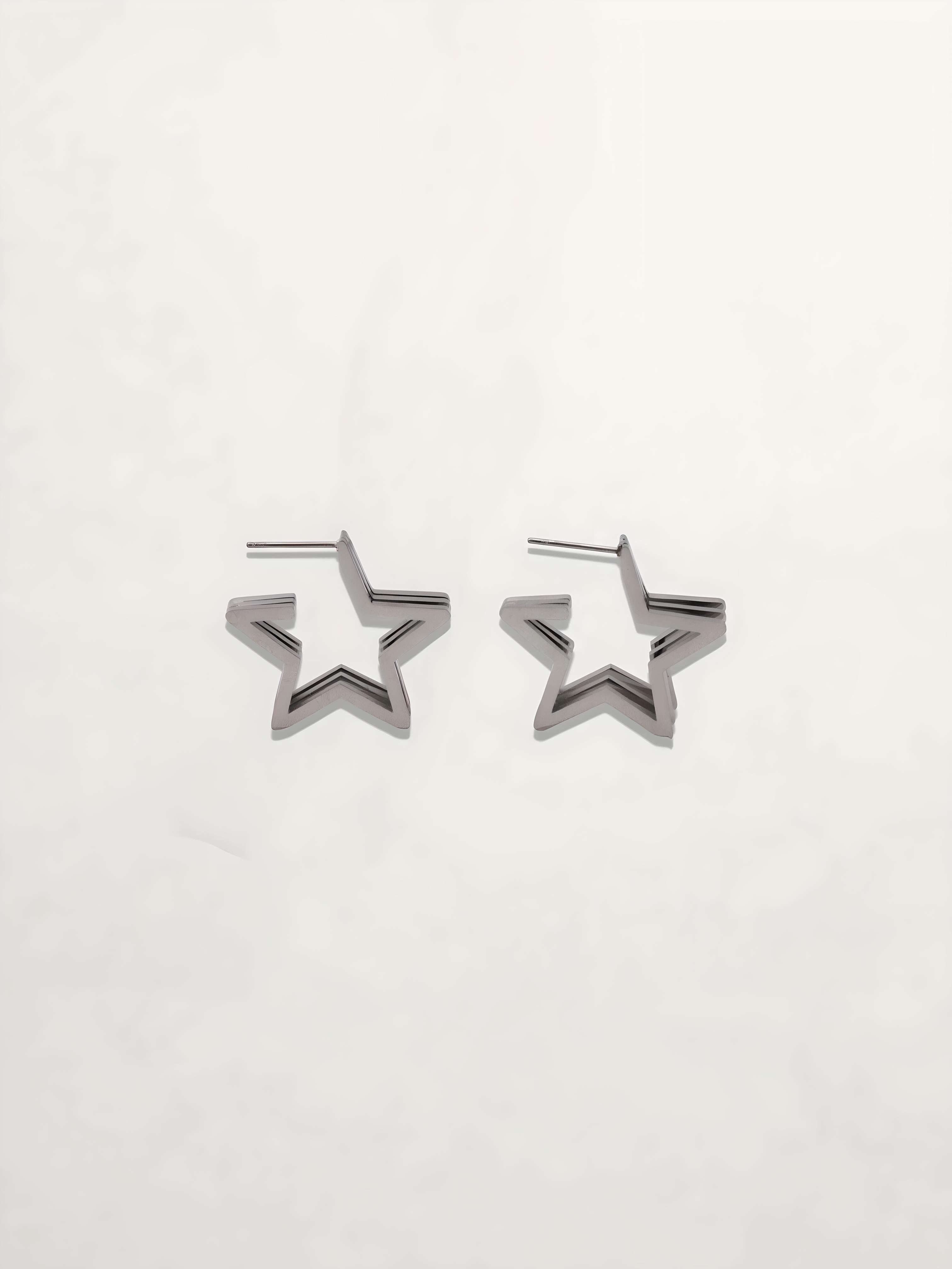 PENDIENTES ARO ESTRELLA
