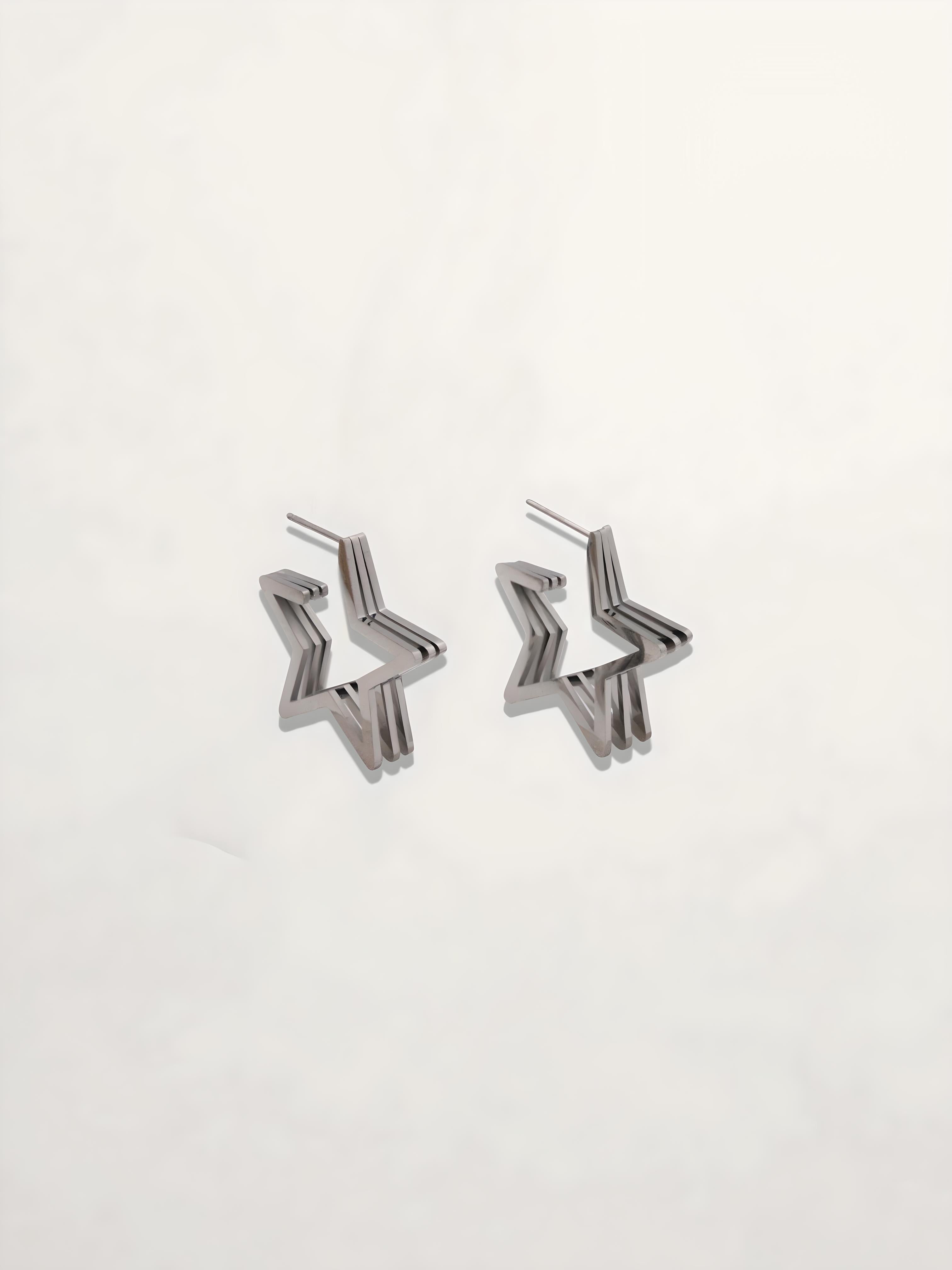 PENDIENTES ARO ESTRELLA