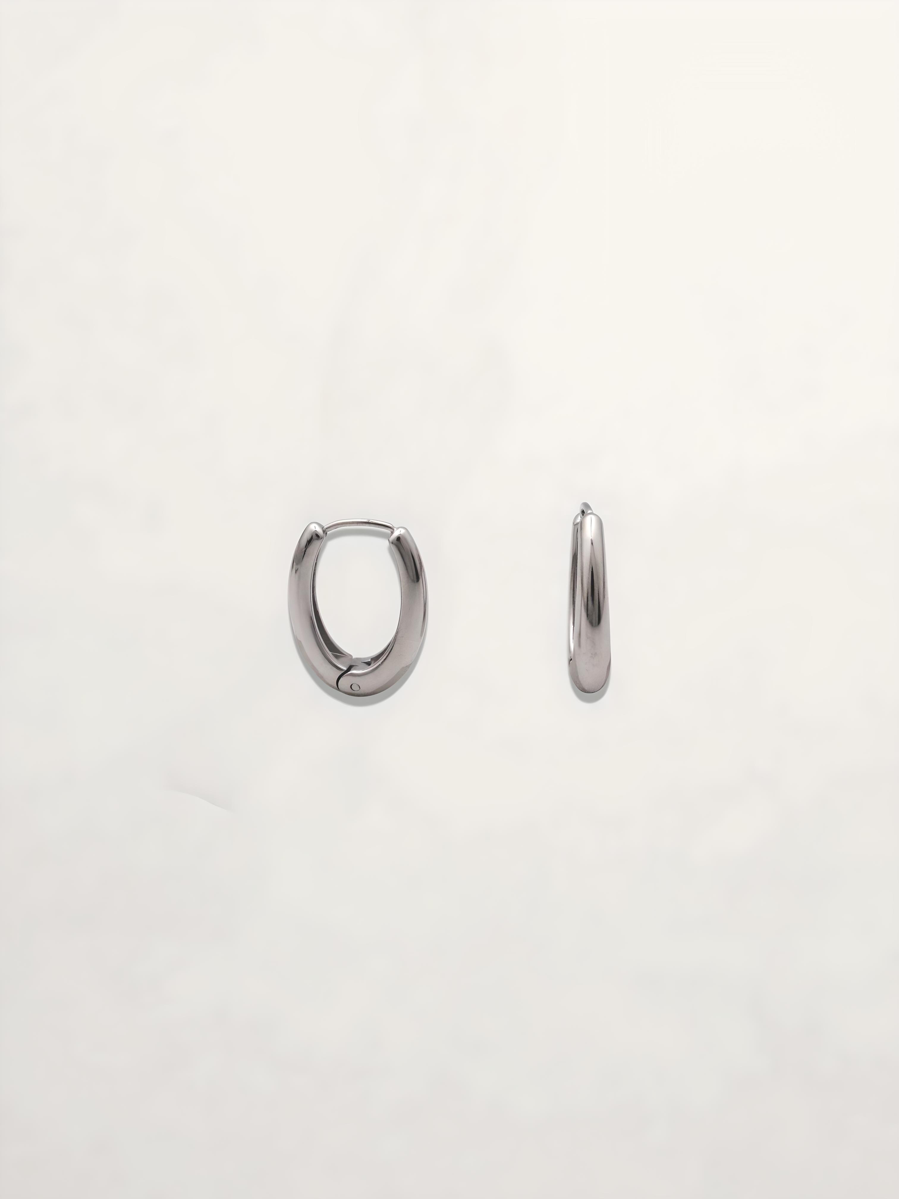 PENDIENTES ARO OVALADO 15MM