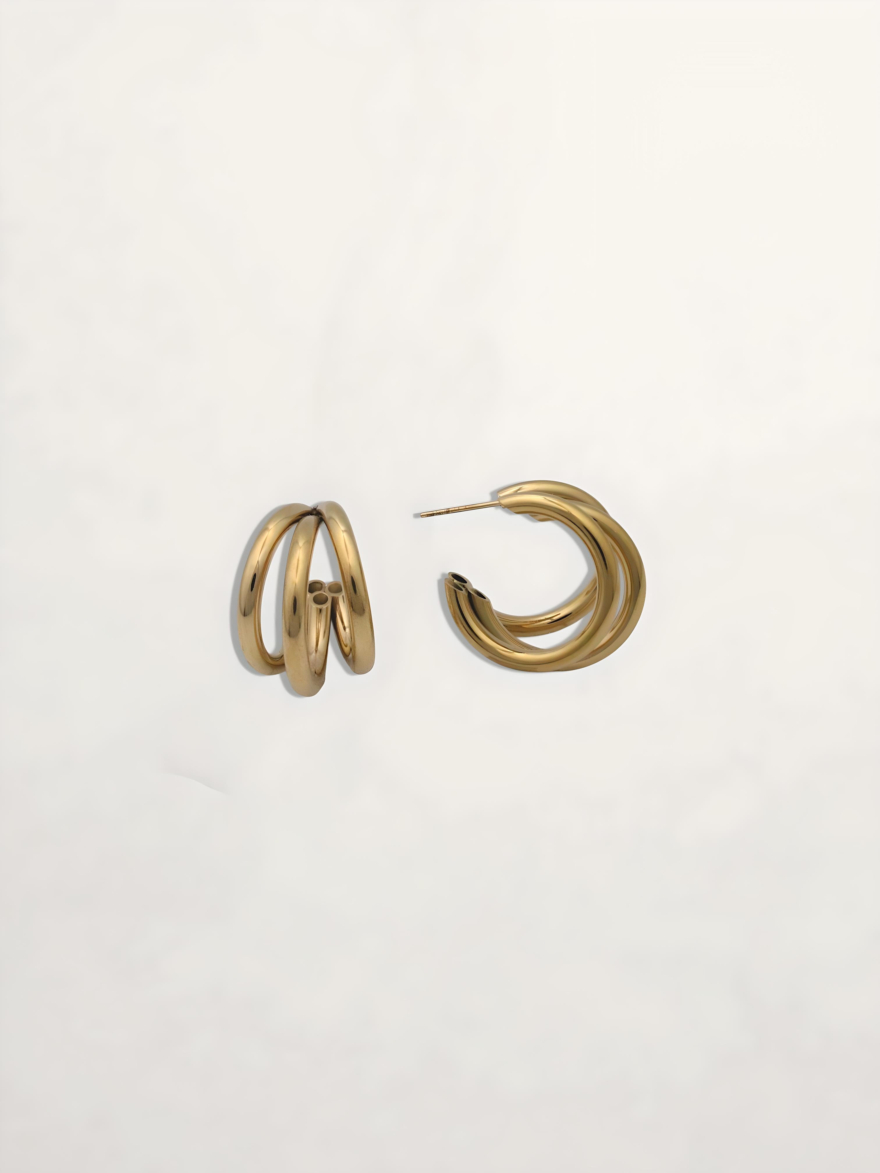 PENDIENTES ARO TRIPLE 23MM