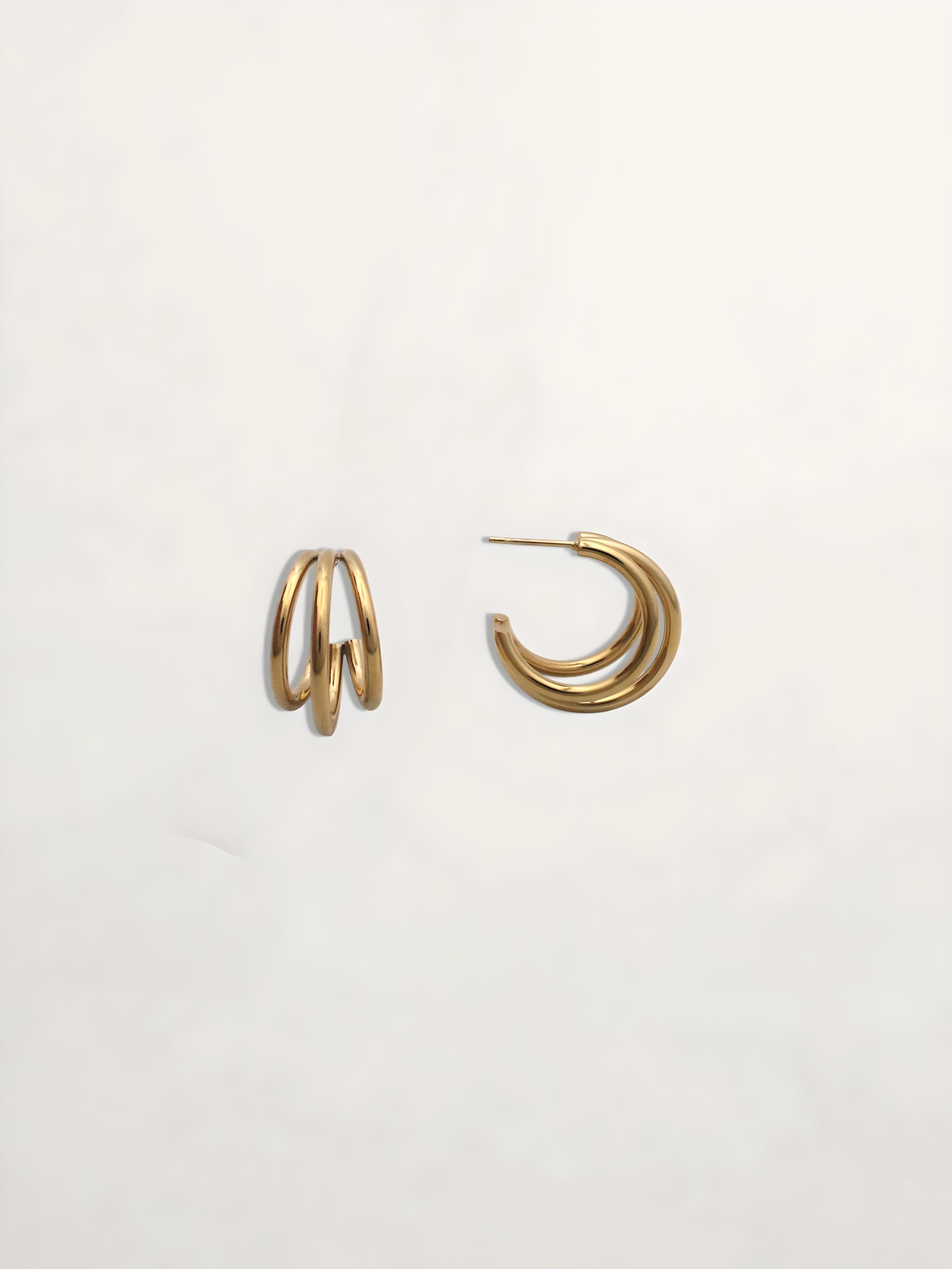 PENDIENTES ARO TRIPLE 18MM