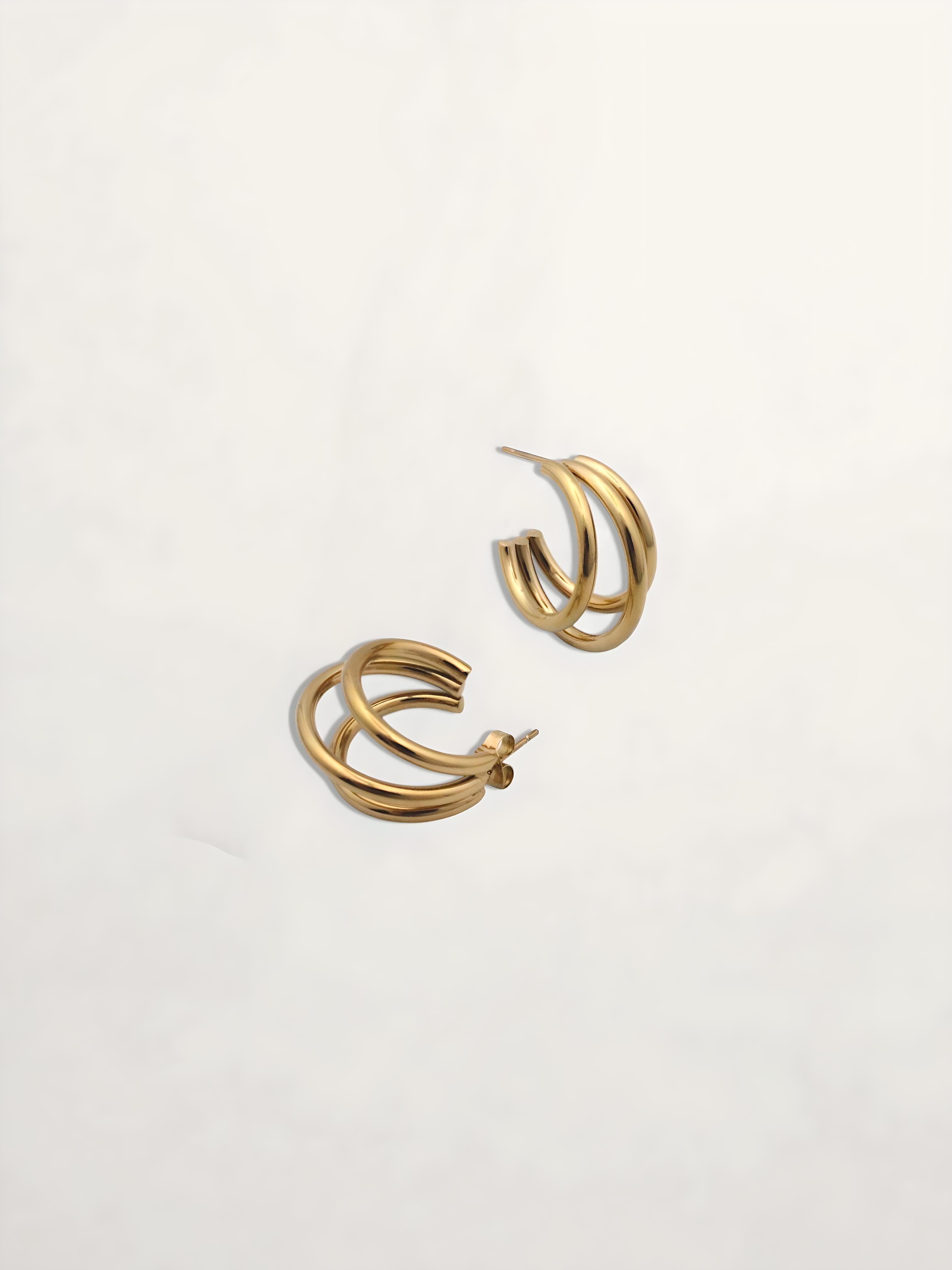 PENDIENTES ARO TRIPLE 18MM