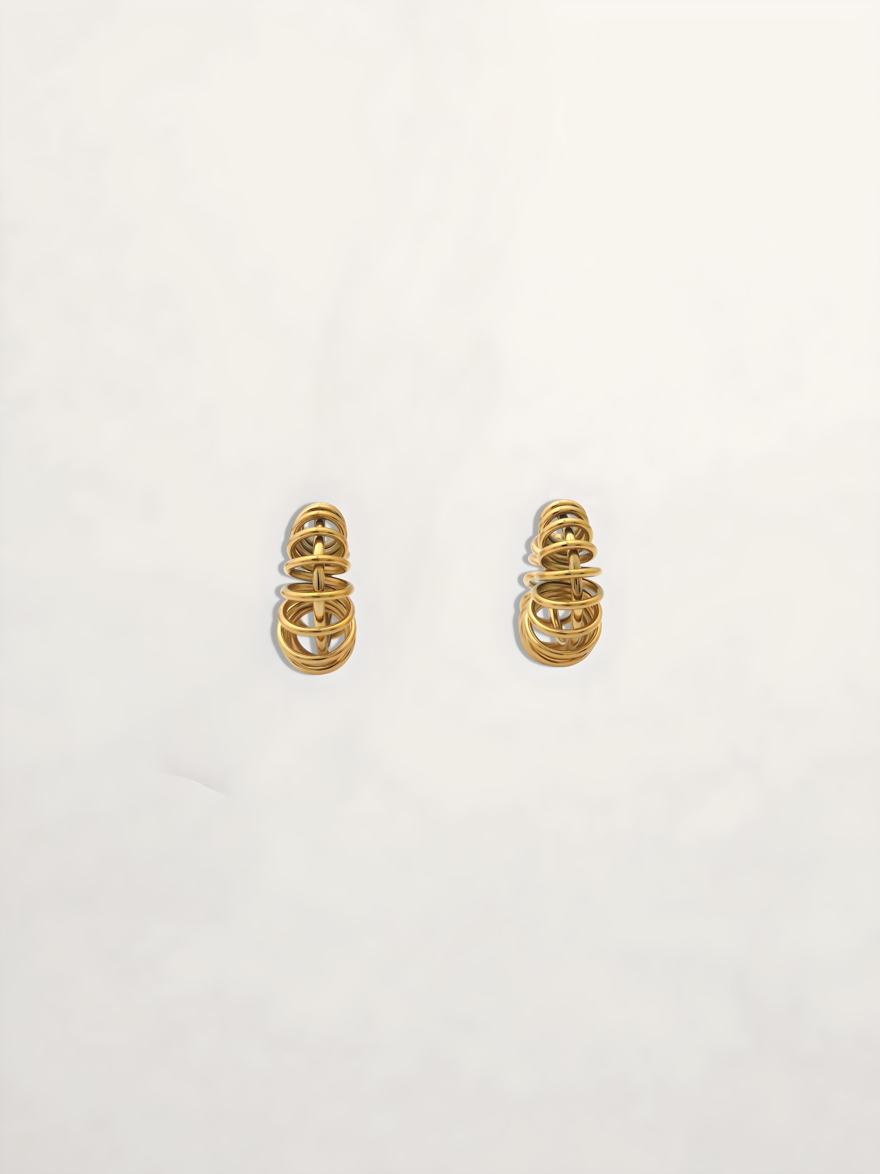 PENDIENTES ARO CABLE ESPIRAL