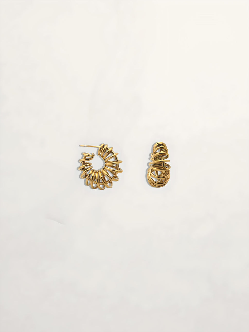 PENDIENTES ARO CABLE ESPIRAL