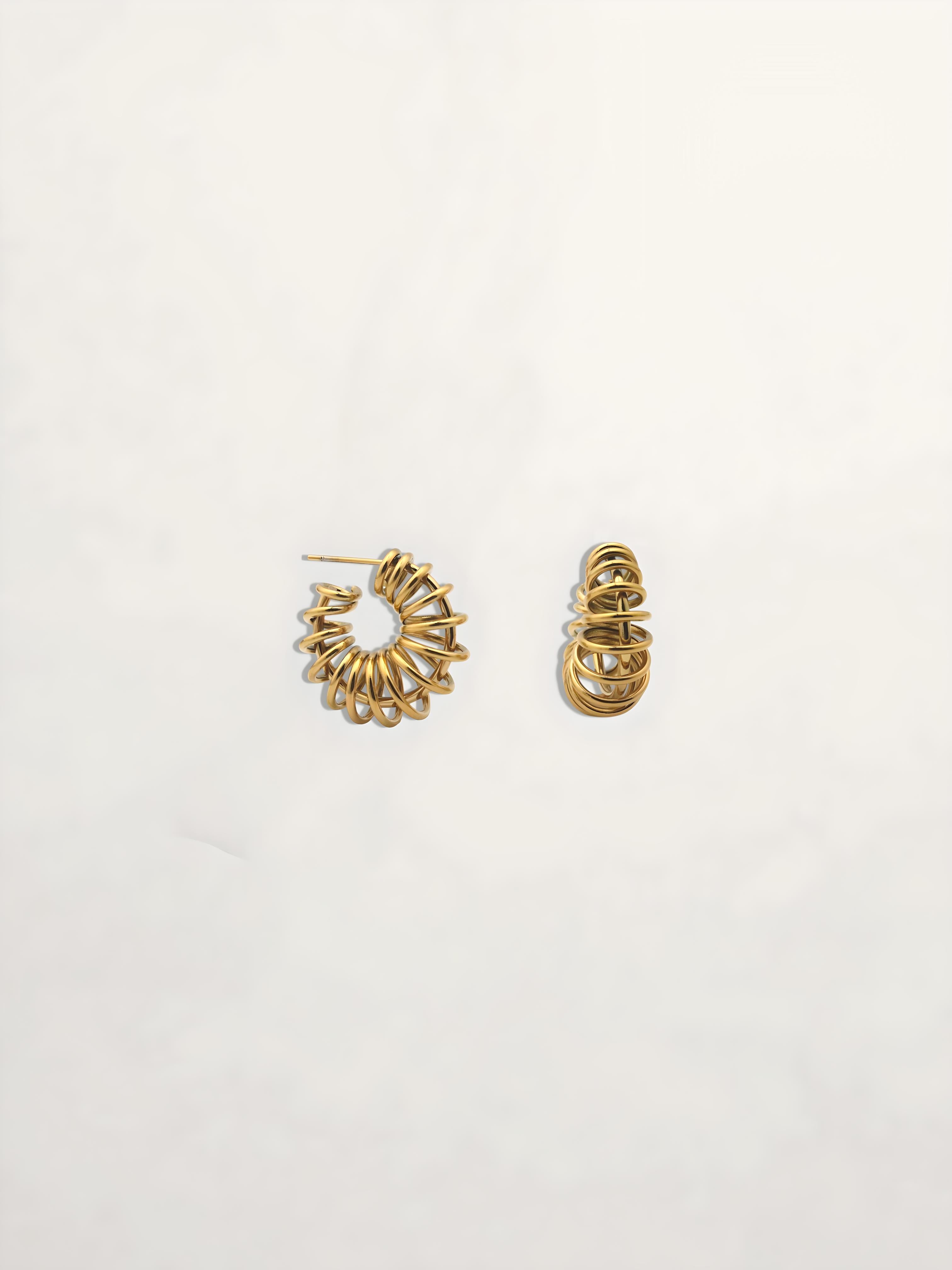 PENDIENTES ARO CABLE ESPIRAL