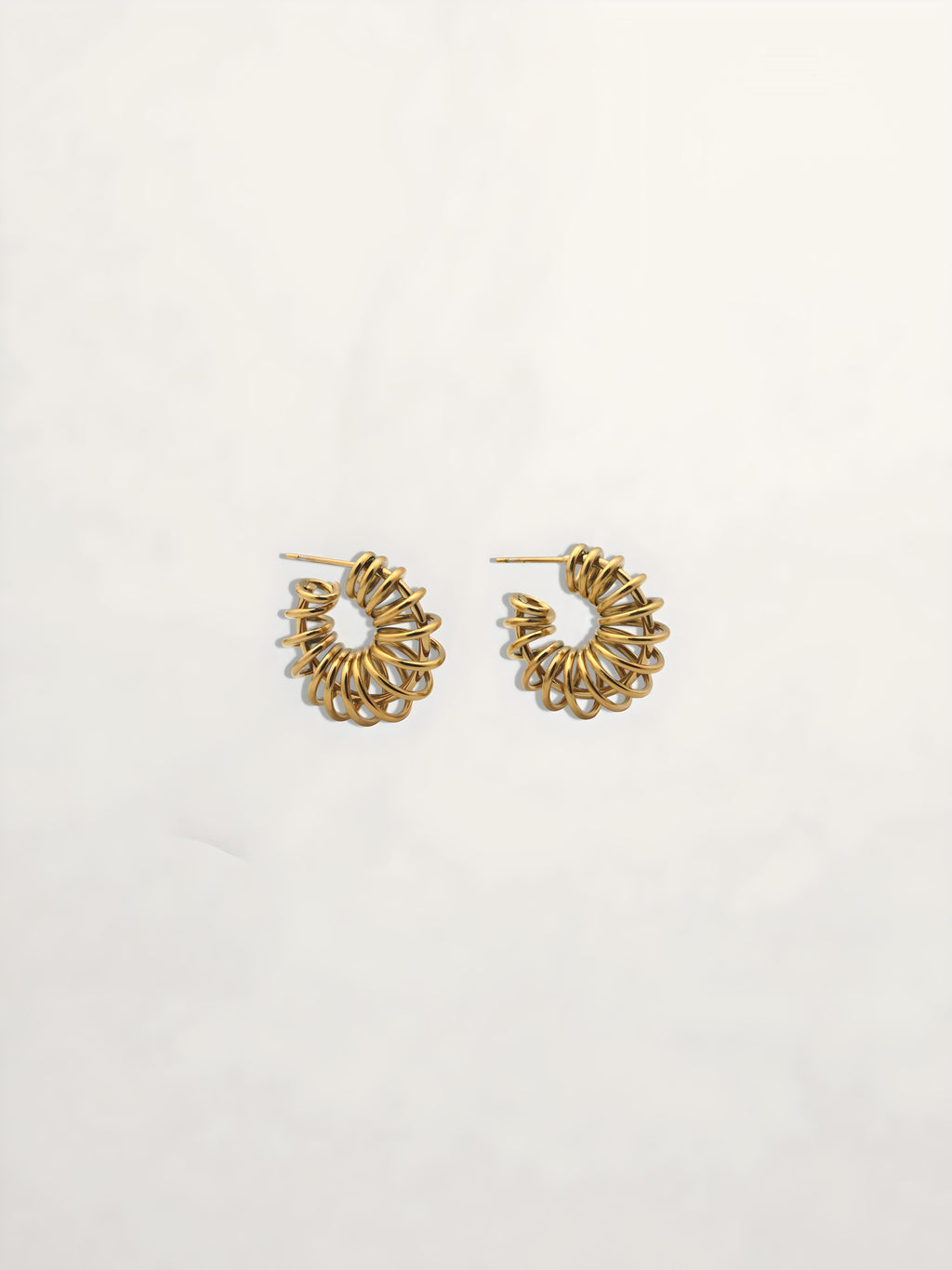 PENDIENTES ARO CABLE ESPIRAL