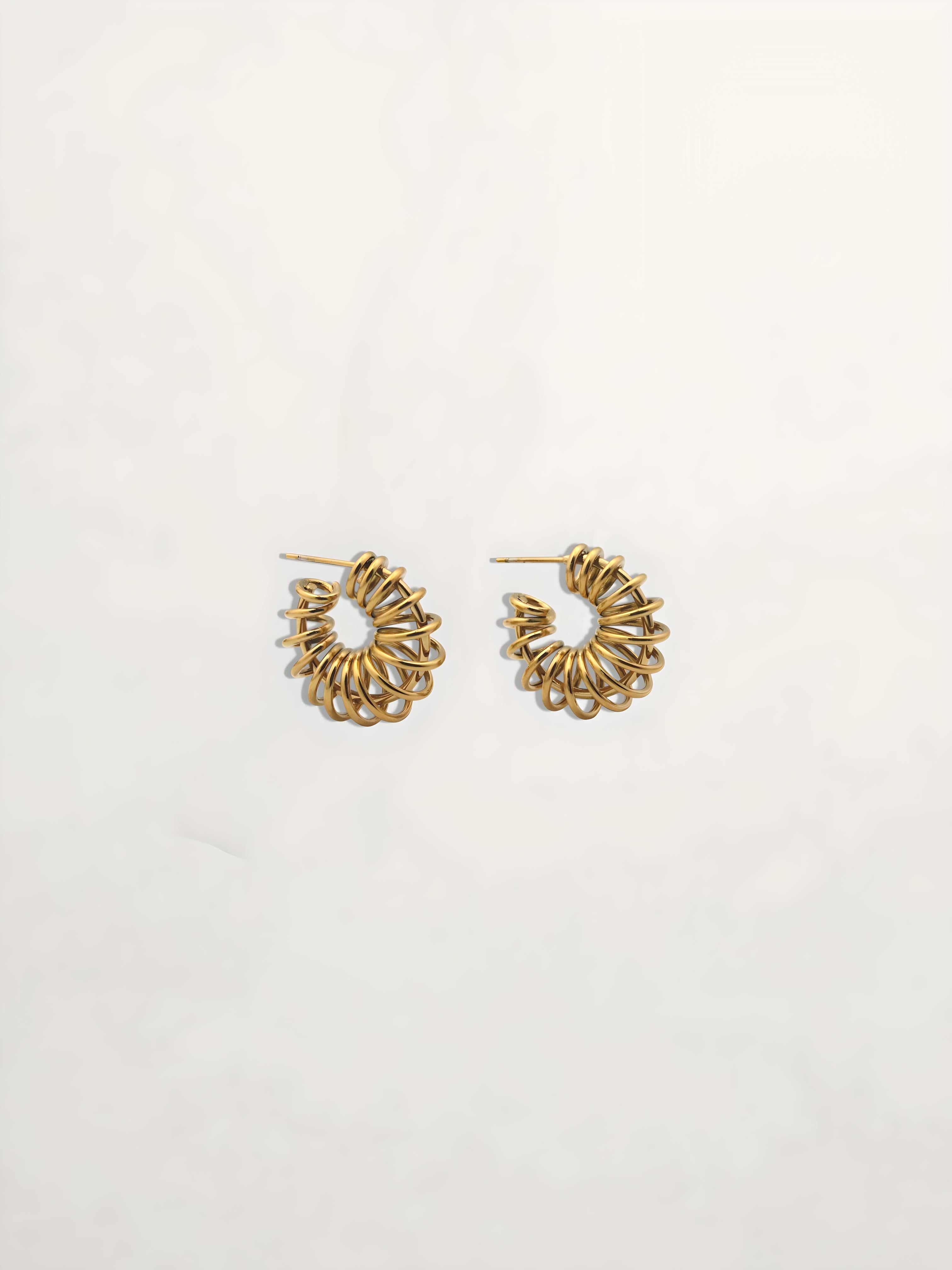 PENDIENTES ARO CABLE ESPIRAL