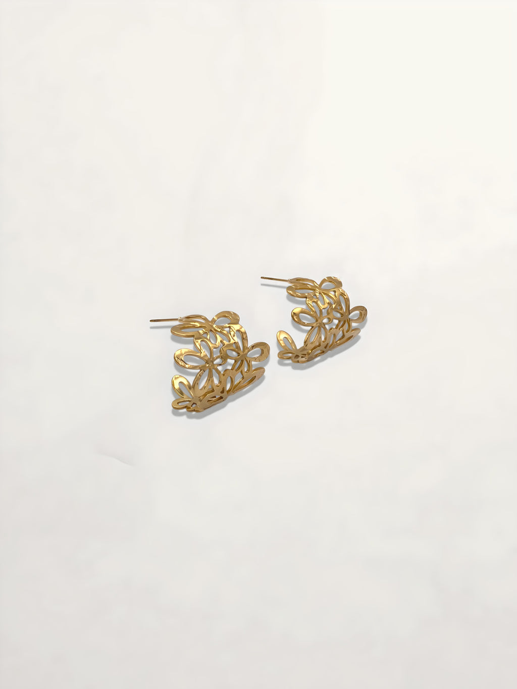 PENDIENTES AROS FLORES