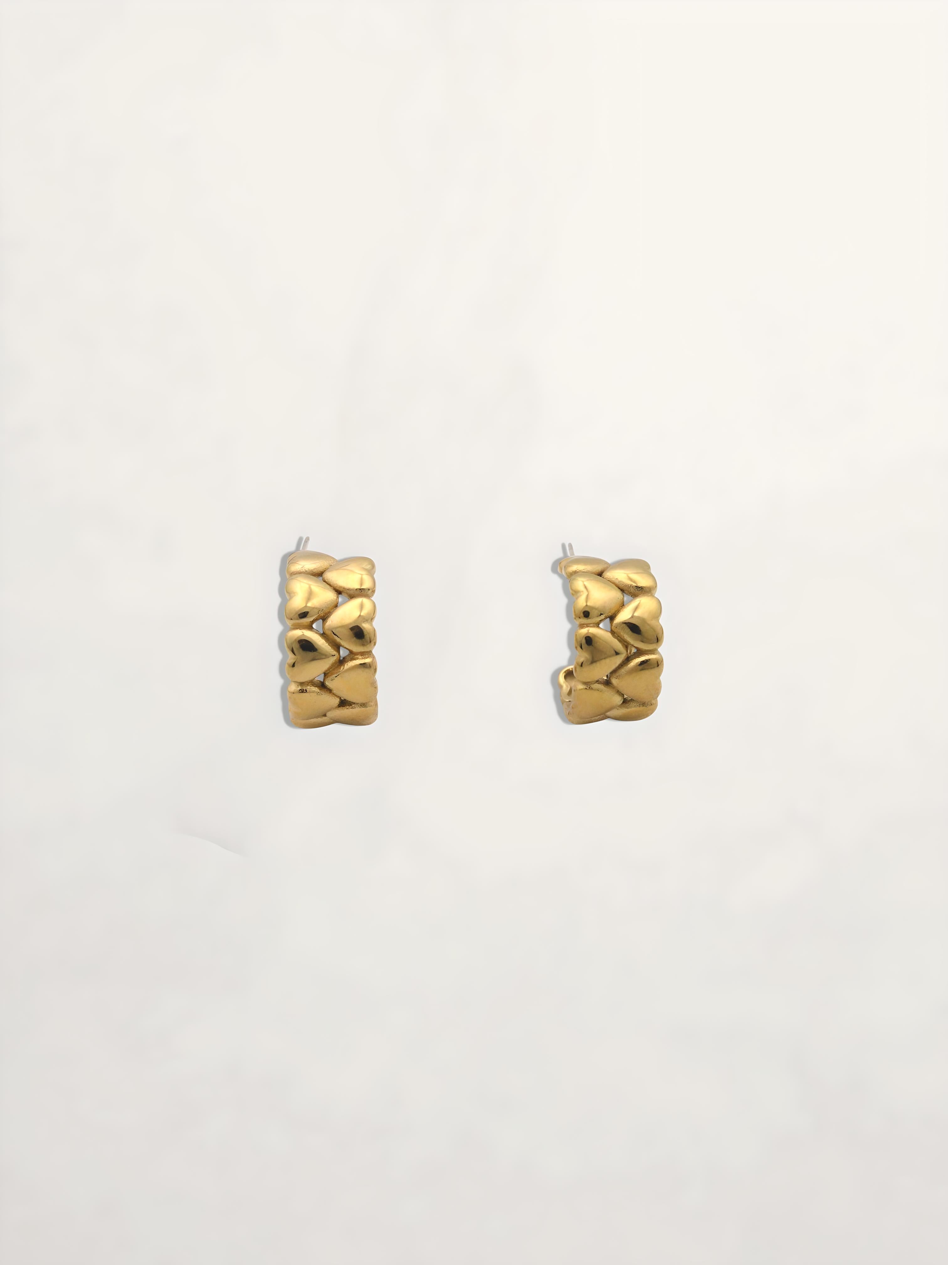 PENDIENTES ARO GRABADO CORAZON