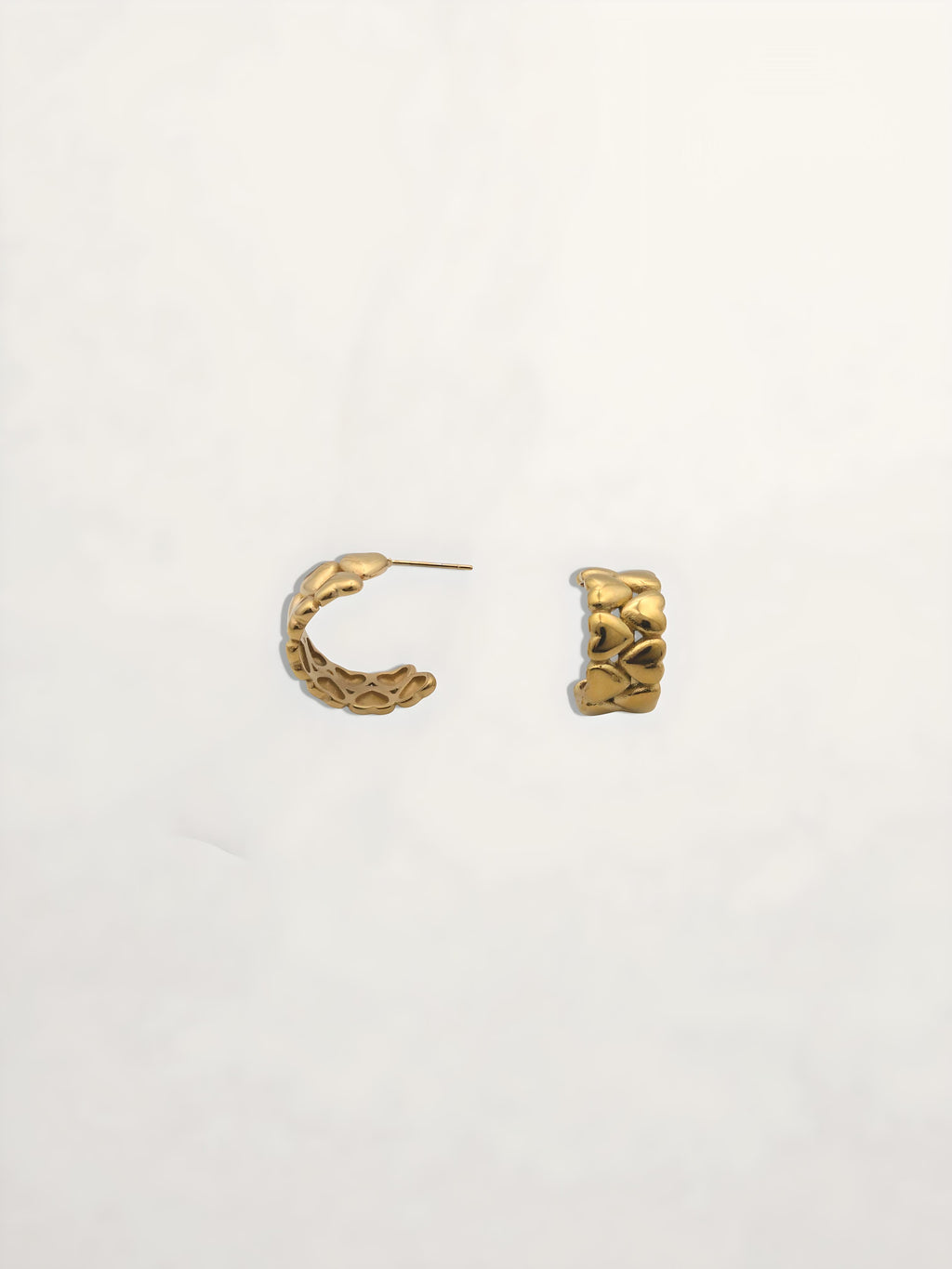 PENDIENTES ARO GRABADO CORAZON