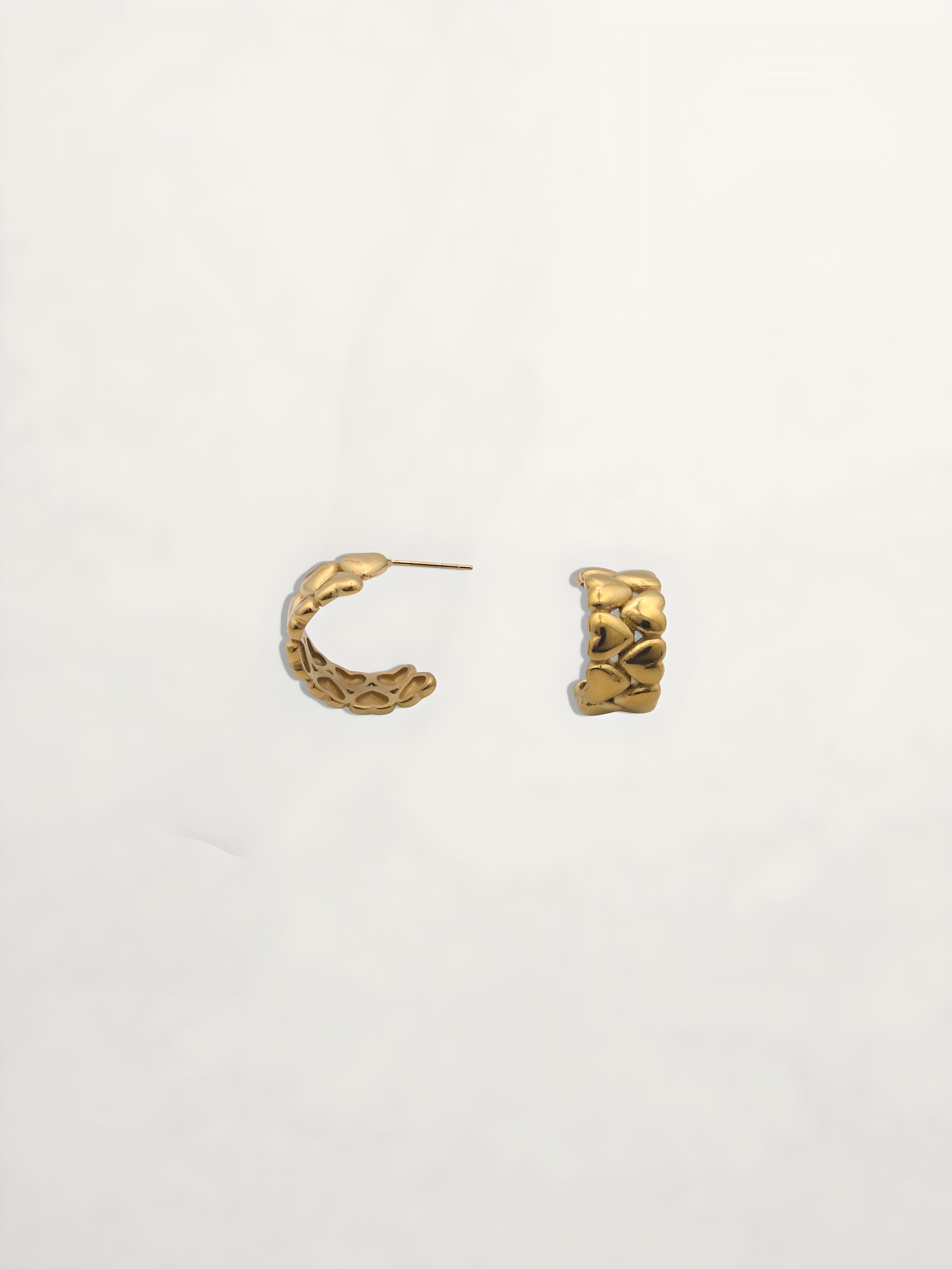 PENDIENTES ARO GRABADO CORAZON