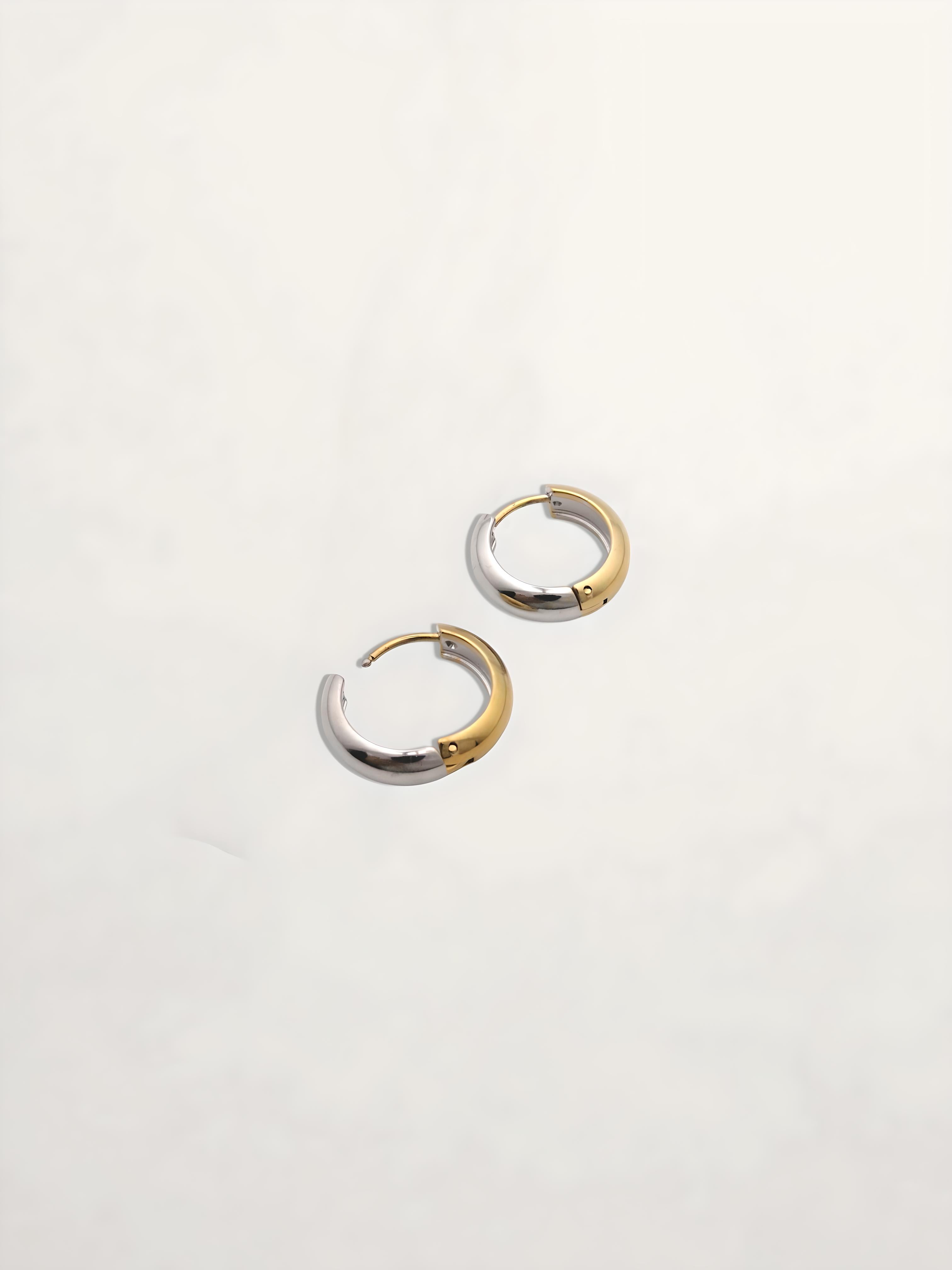 PENDIENTES ARO BICOLOR 12MM