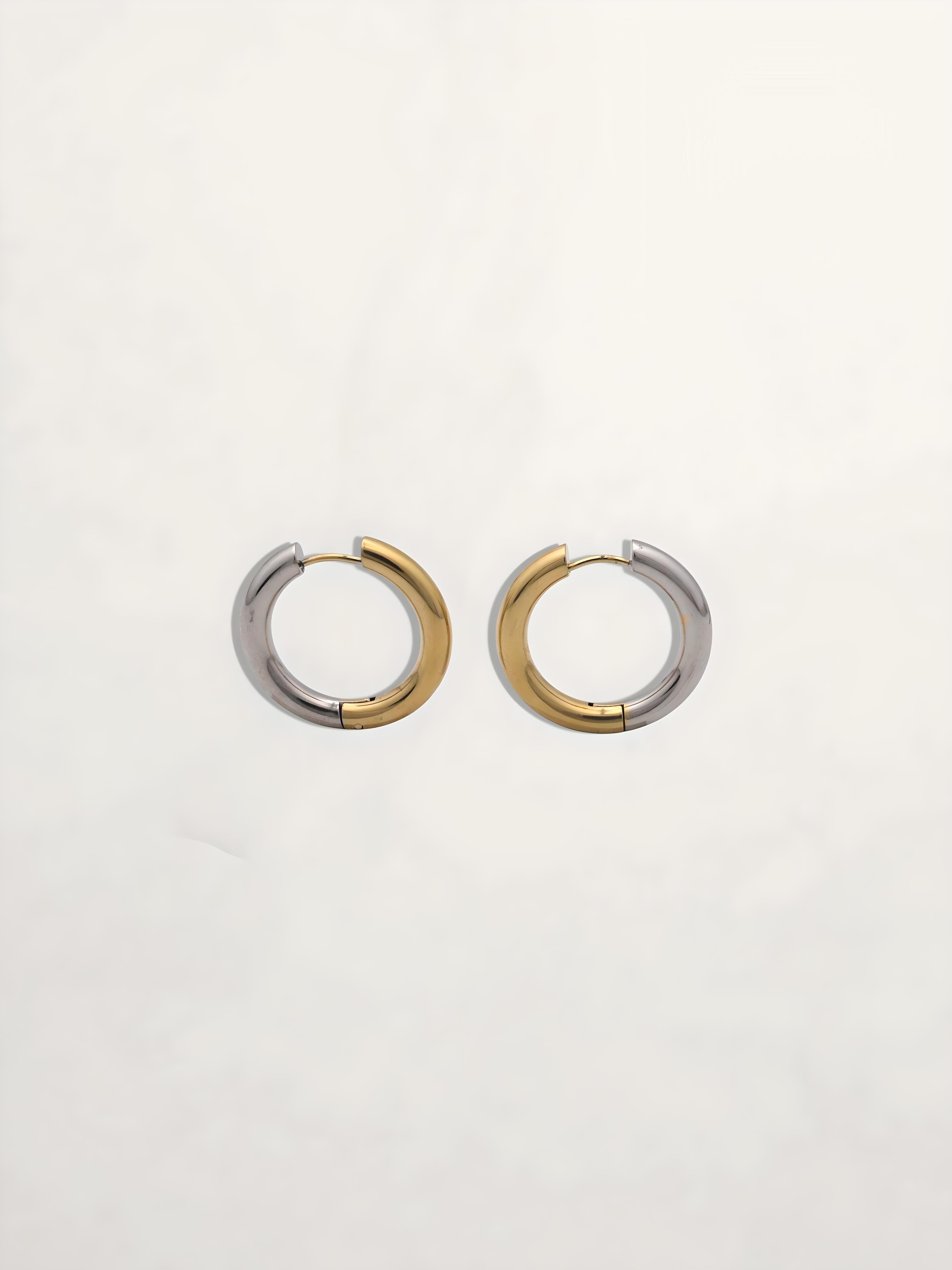 PENDIENTES ARO BICOLOR 18MM
