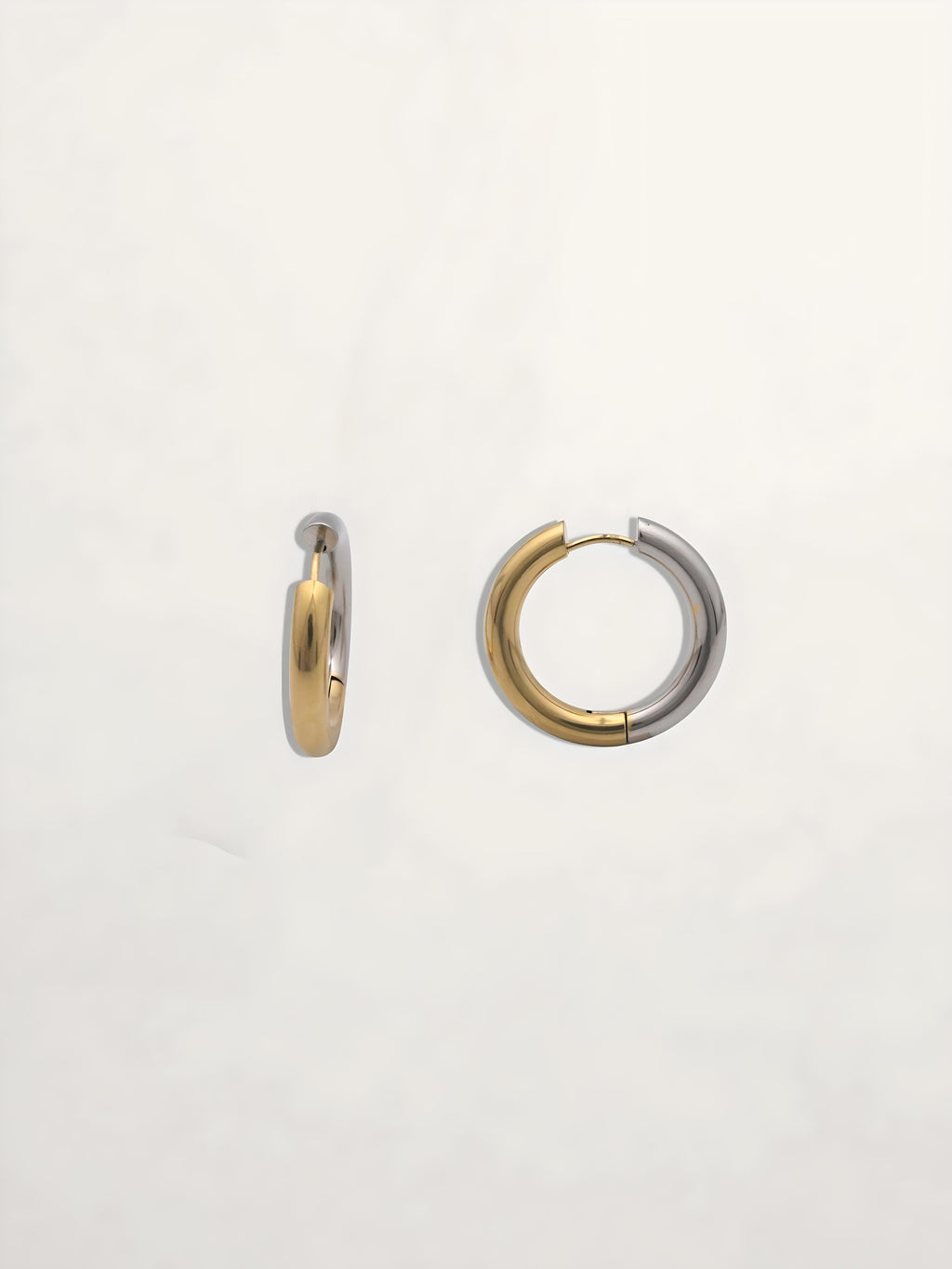 PENDIENTES ARO BICOLOR 18MM