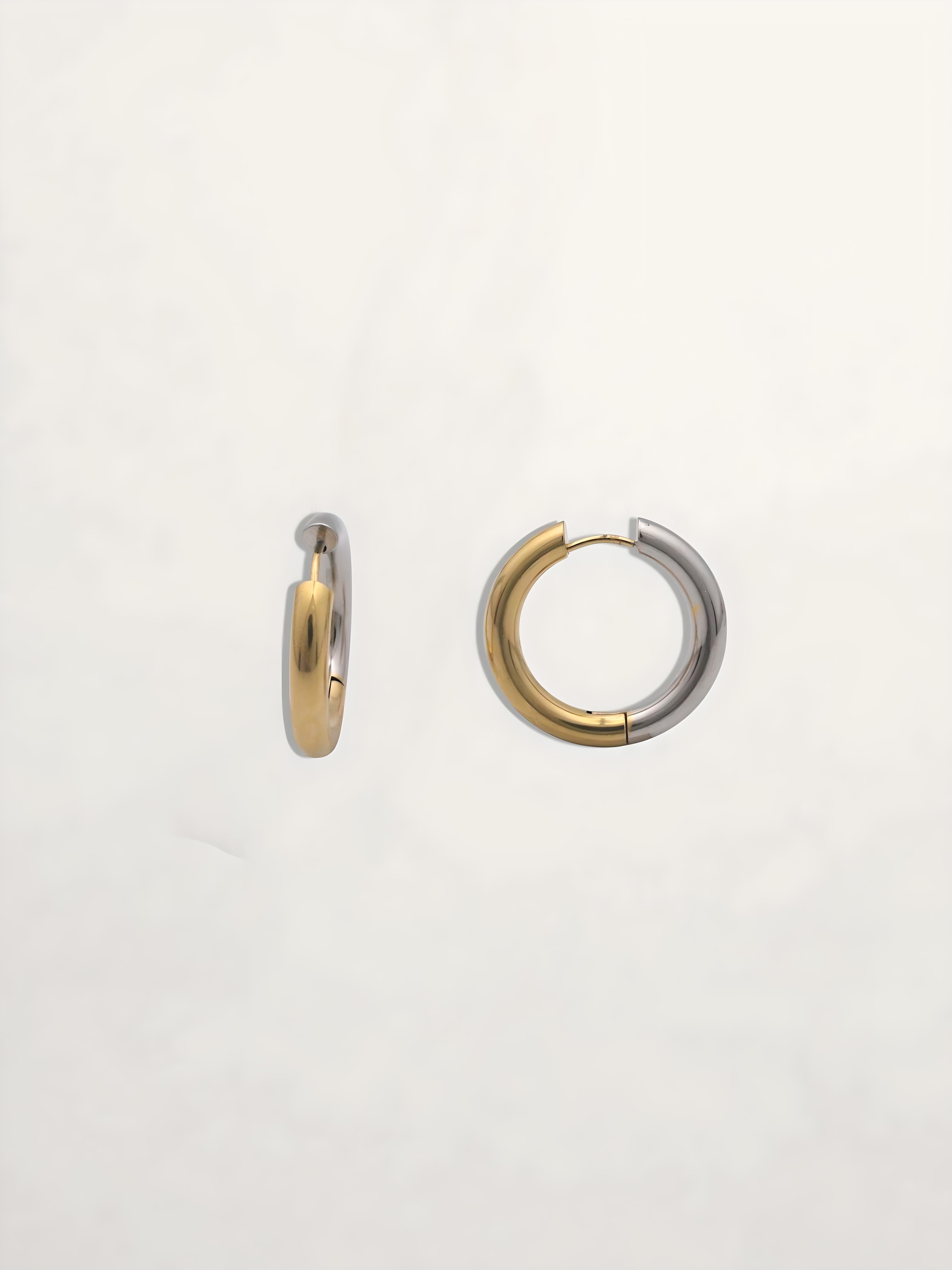 PENDIENTES ARO BICOLOR 18MM
