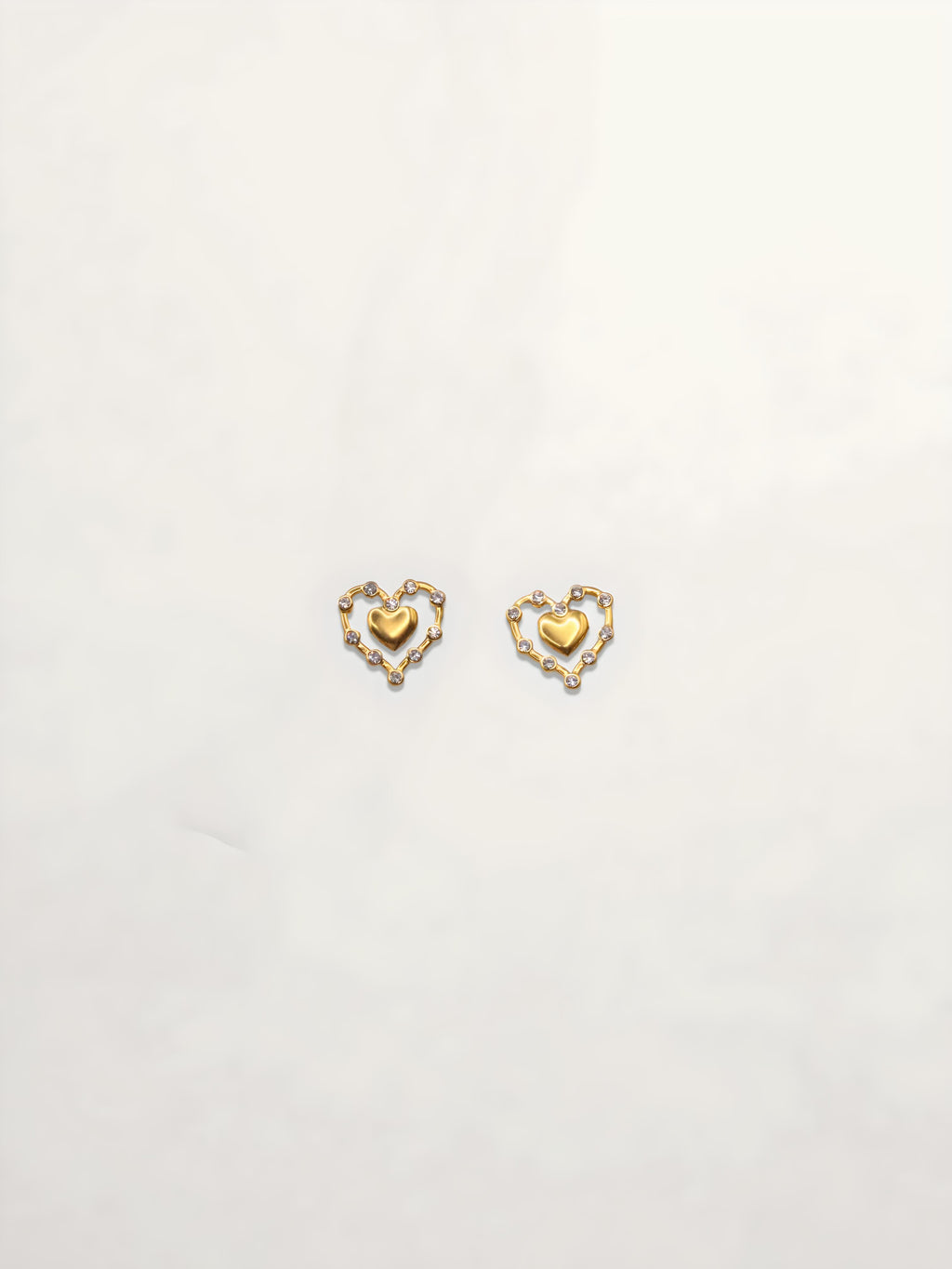 PENDIENTES CORAZON BRILLO PEQUEÑOS