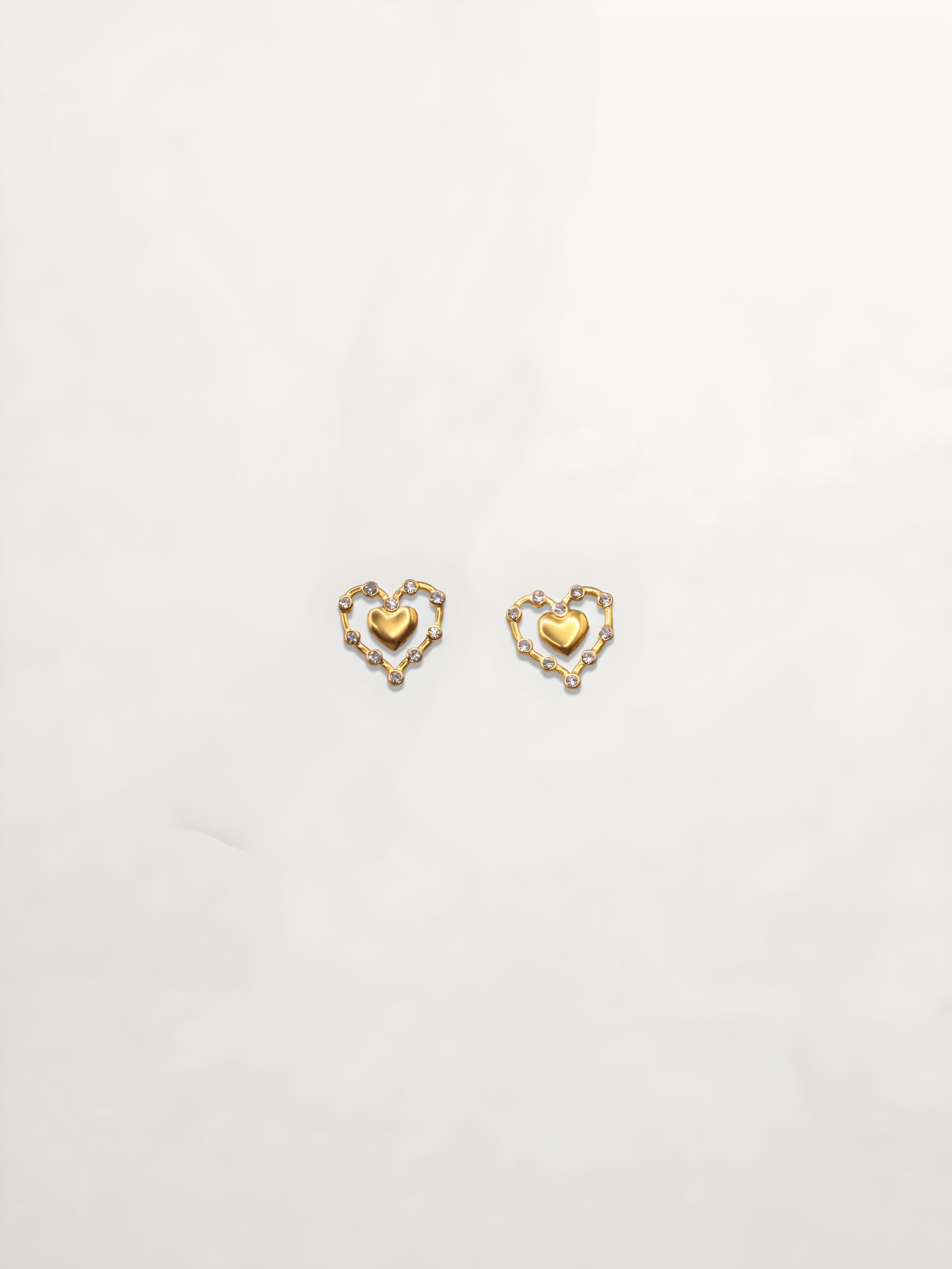 PENDIENTES CORAZON BRILLO PEQUEÑOS