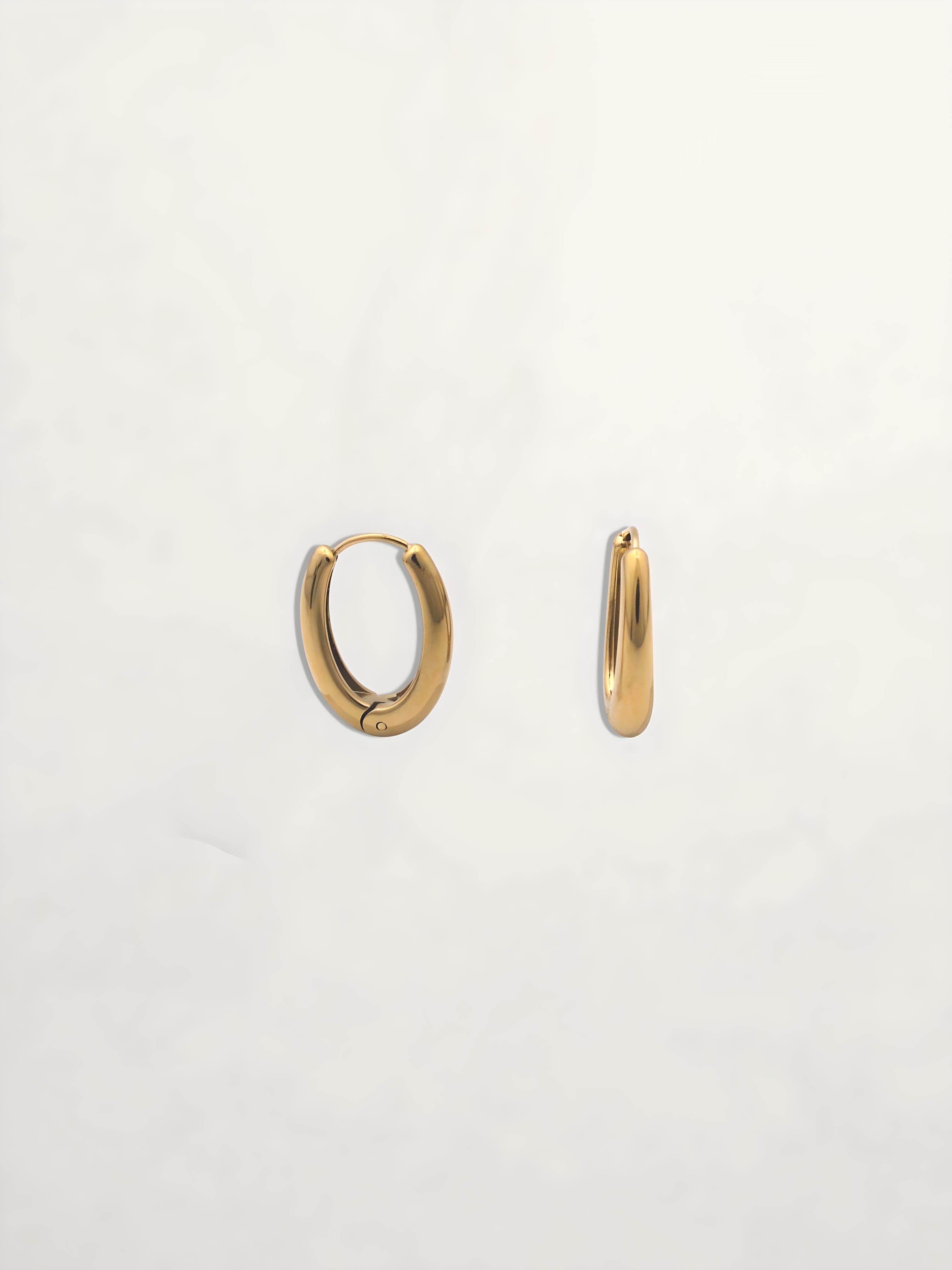 PENDIENTES ARO OVALADO 15MM
