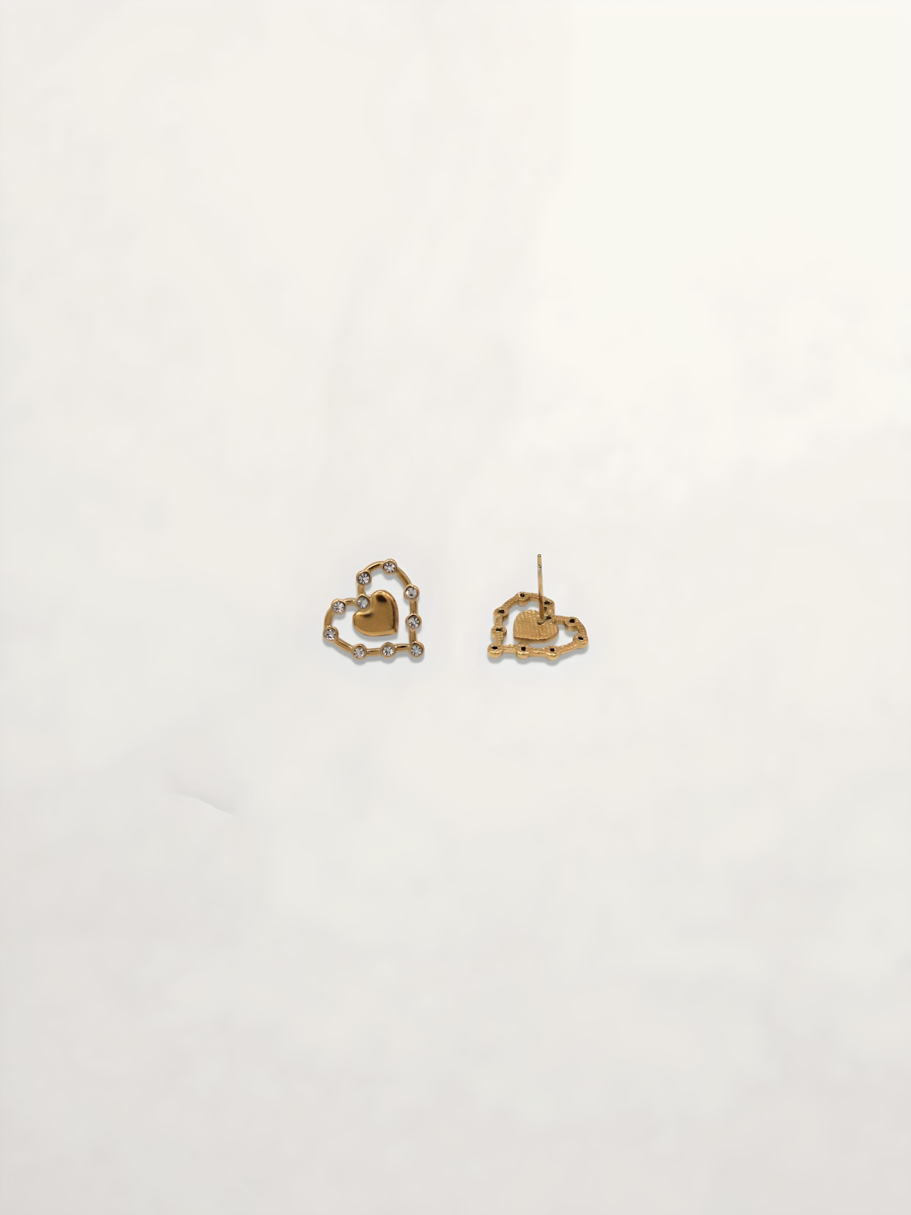 PENDIENTES CORAZON BRILLO PEQUEÑOS