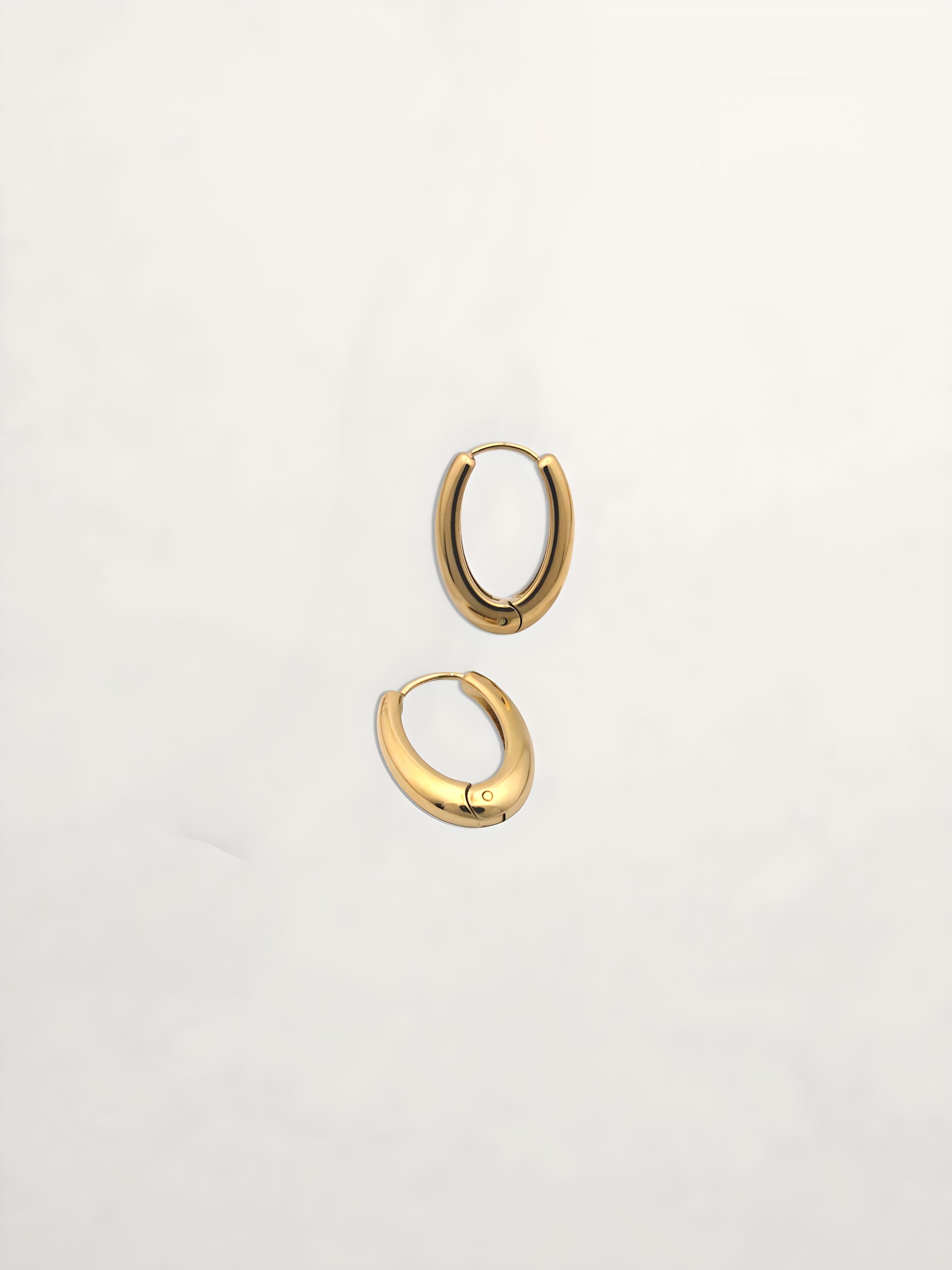 PENDIENTES ARO OVALADO 17MM
