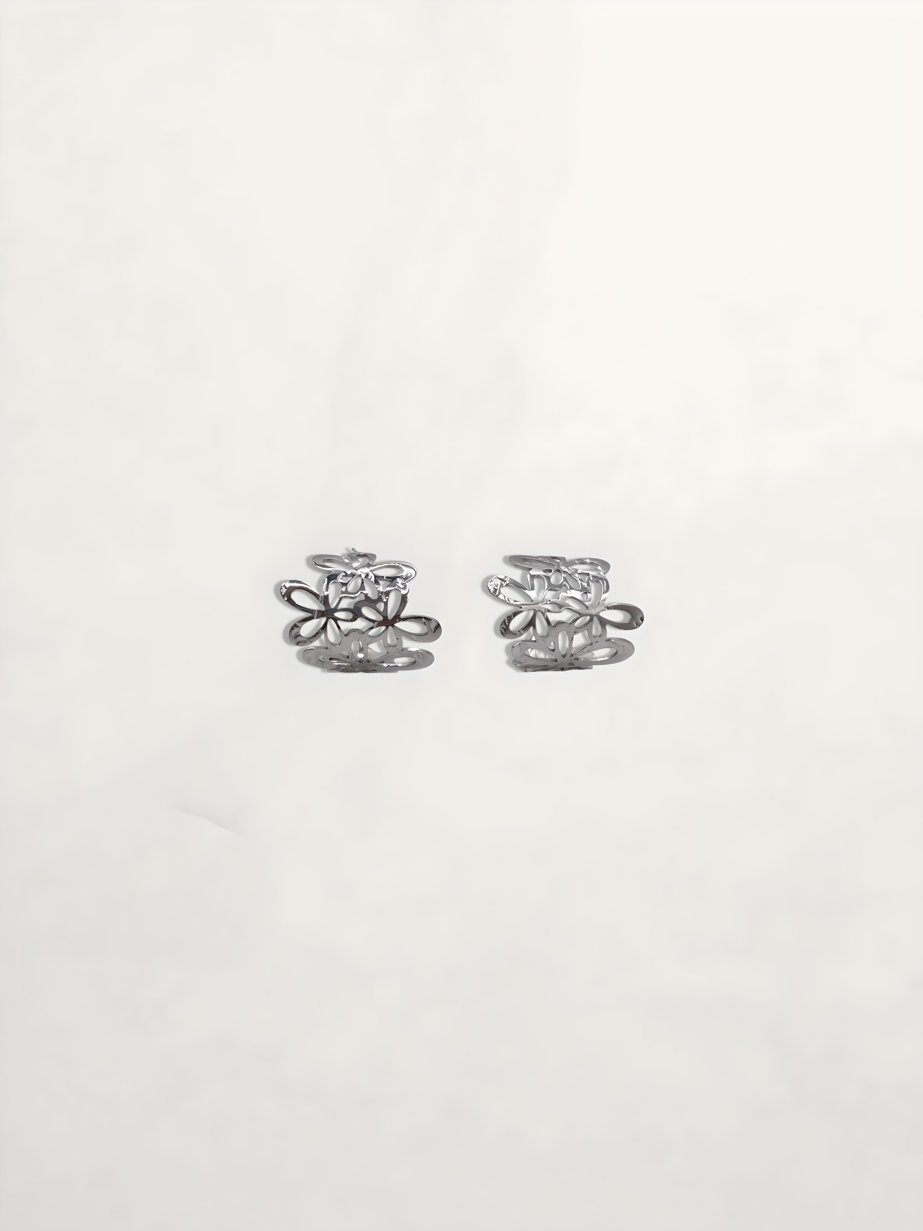 PENDIENTES AROS FLORES