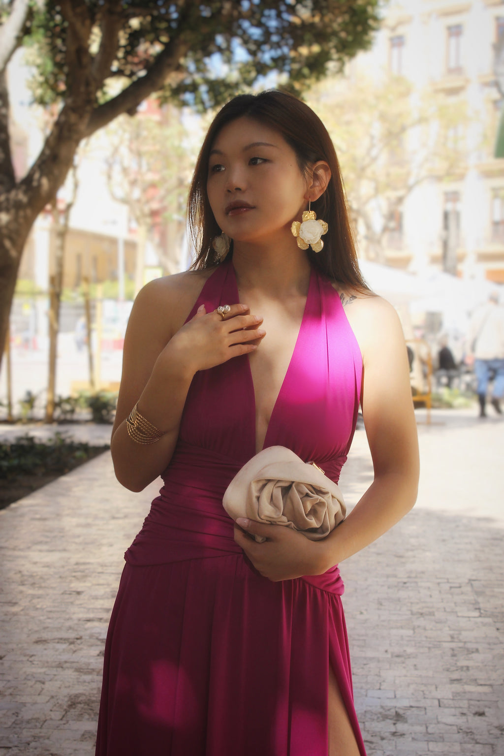 Pendientes flor