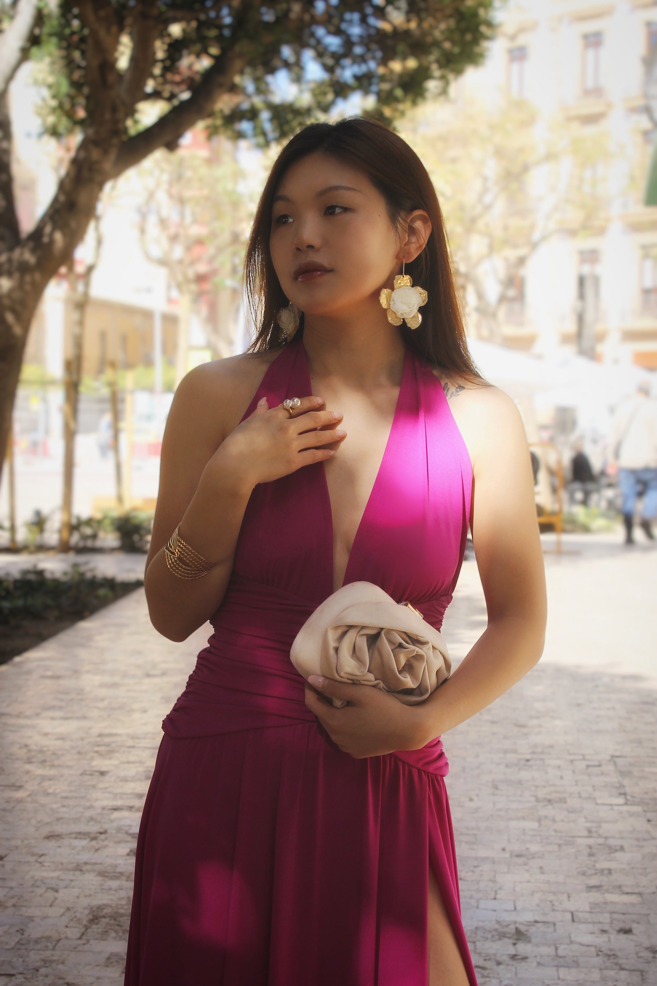 Pendientes flor