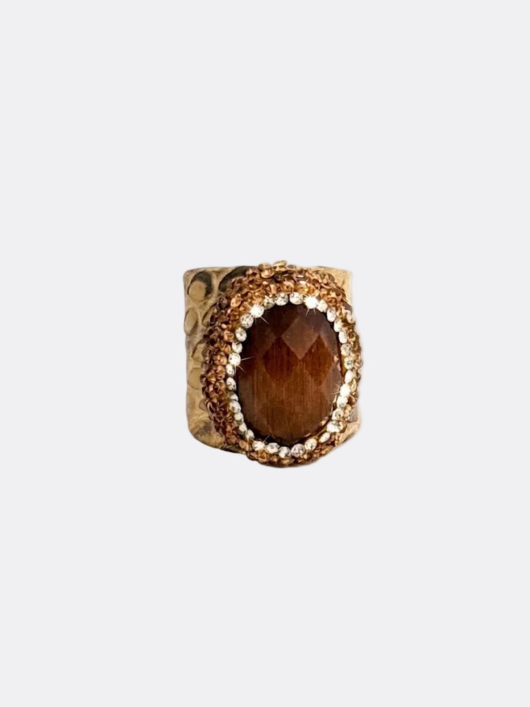 ANILLO CUARZO AMBAR.