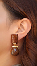 PENDIENTES DUA MARRÓN