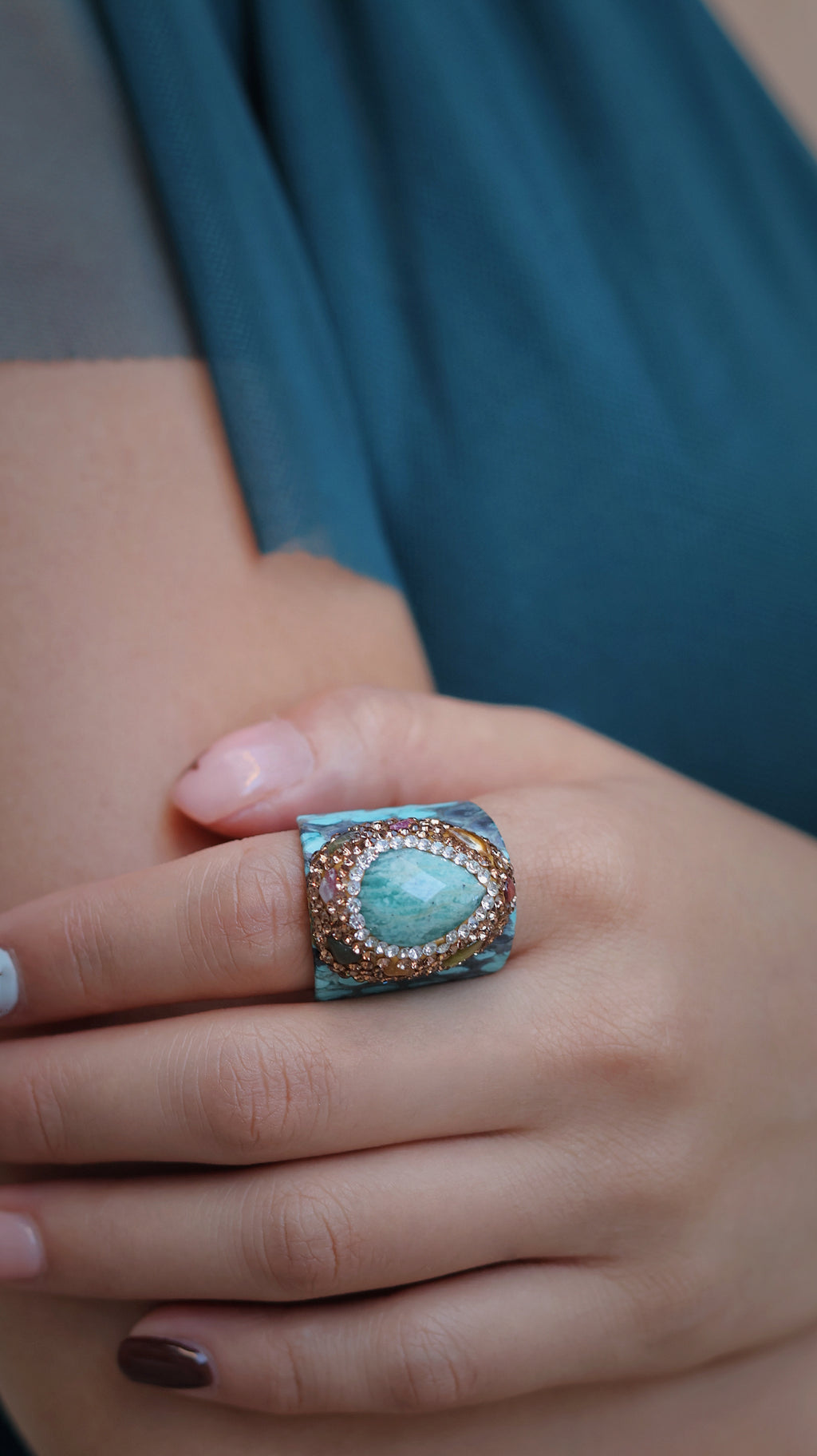 ANILLO CUARZO DRUSA