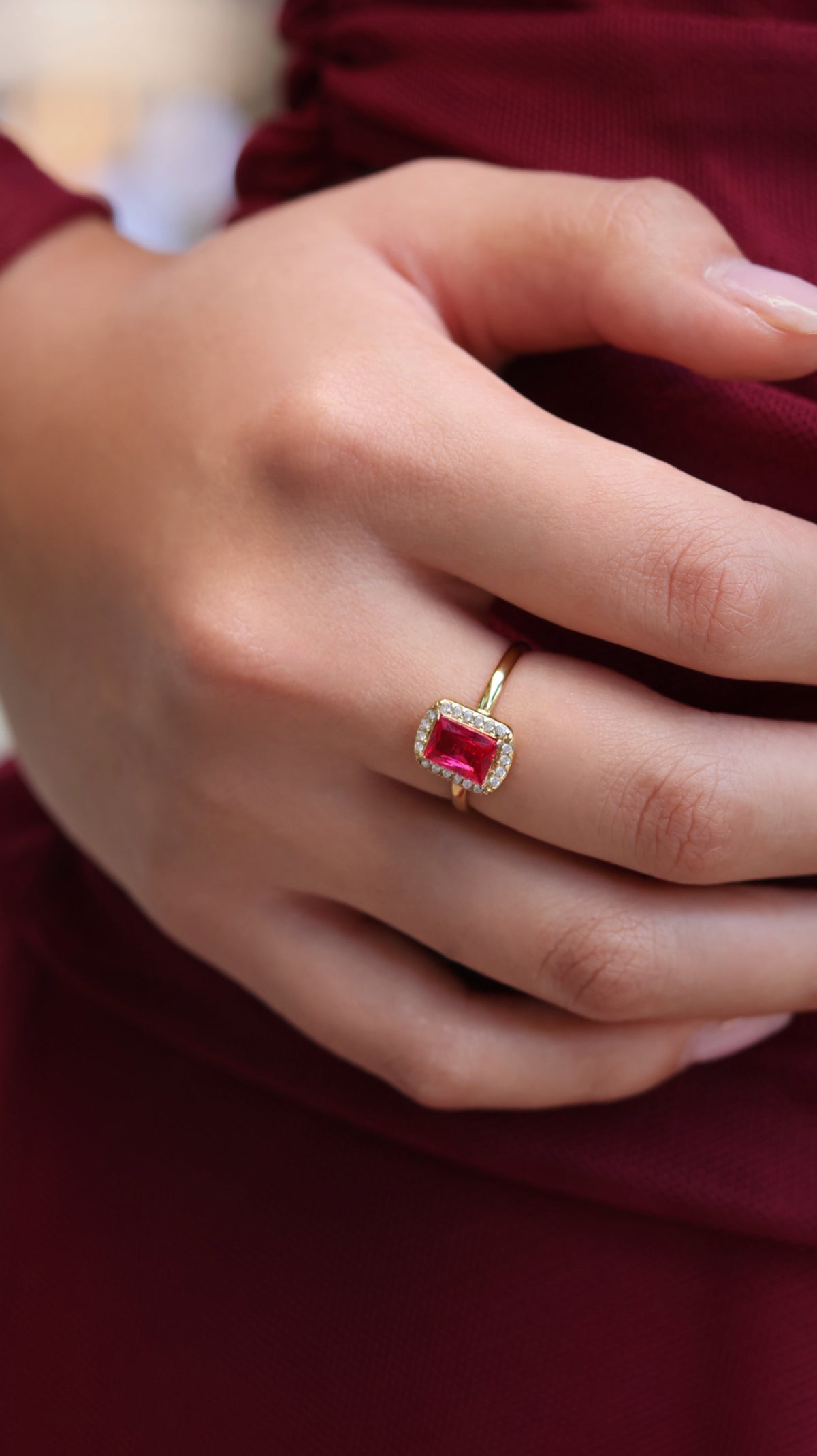 ANILLO  BERILO ROSA
