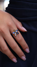 ANILLO FLOR AZUL