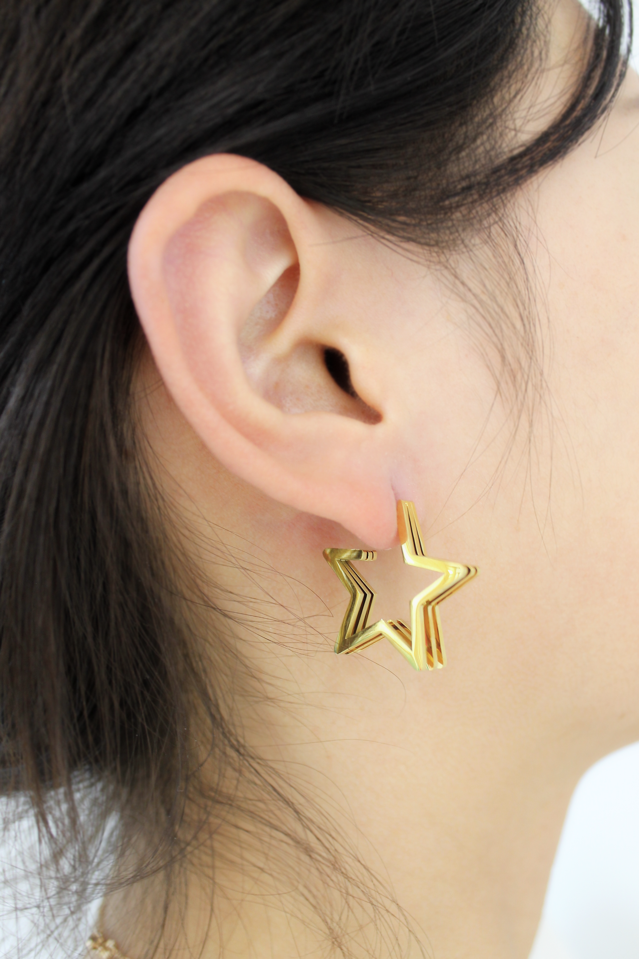 PENDIENTES ARO ESTRELLA