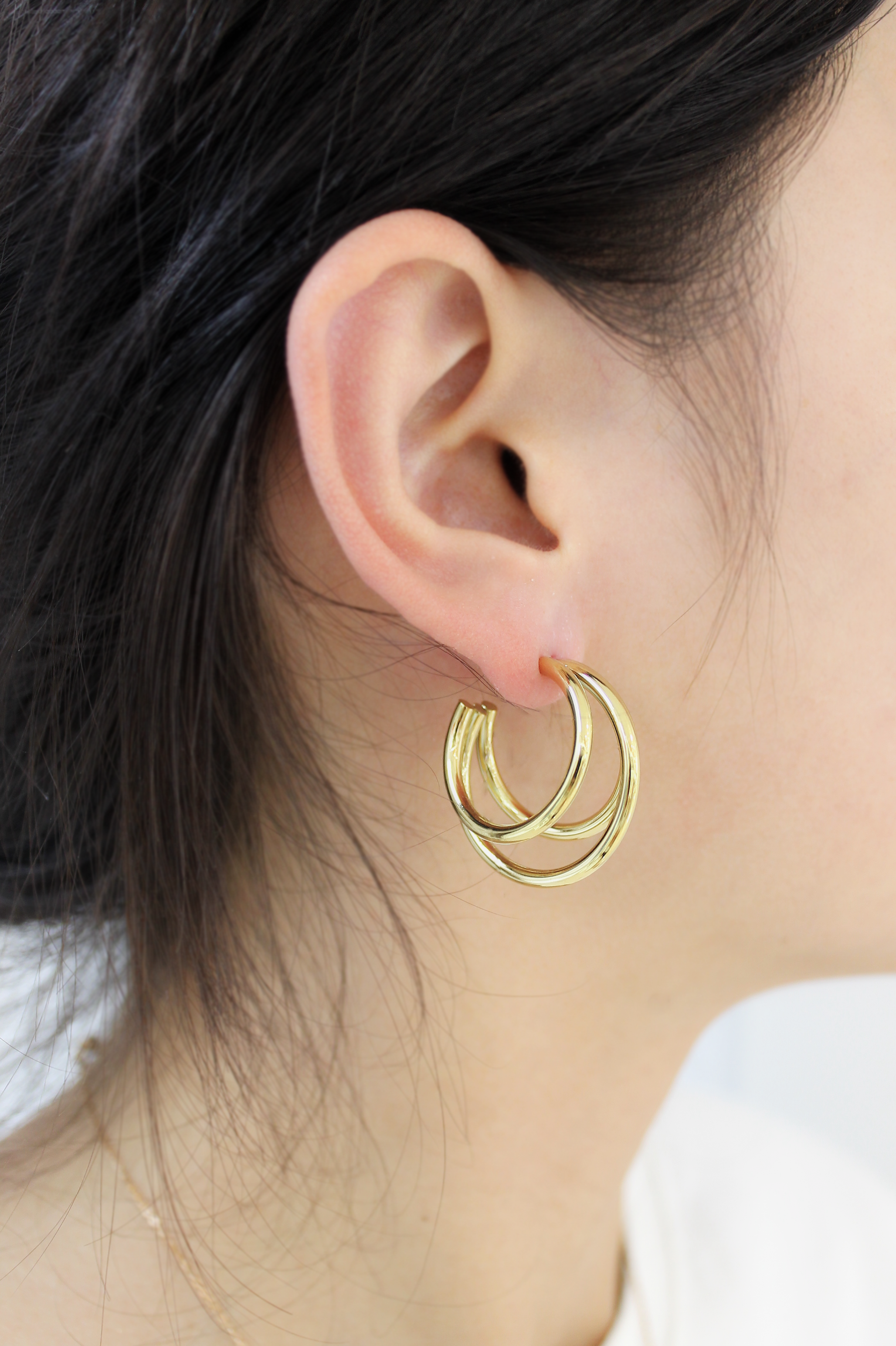 PENDIENTES ARO TRIPLE 30MM