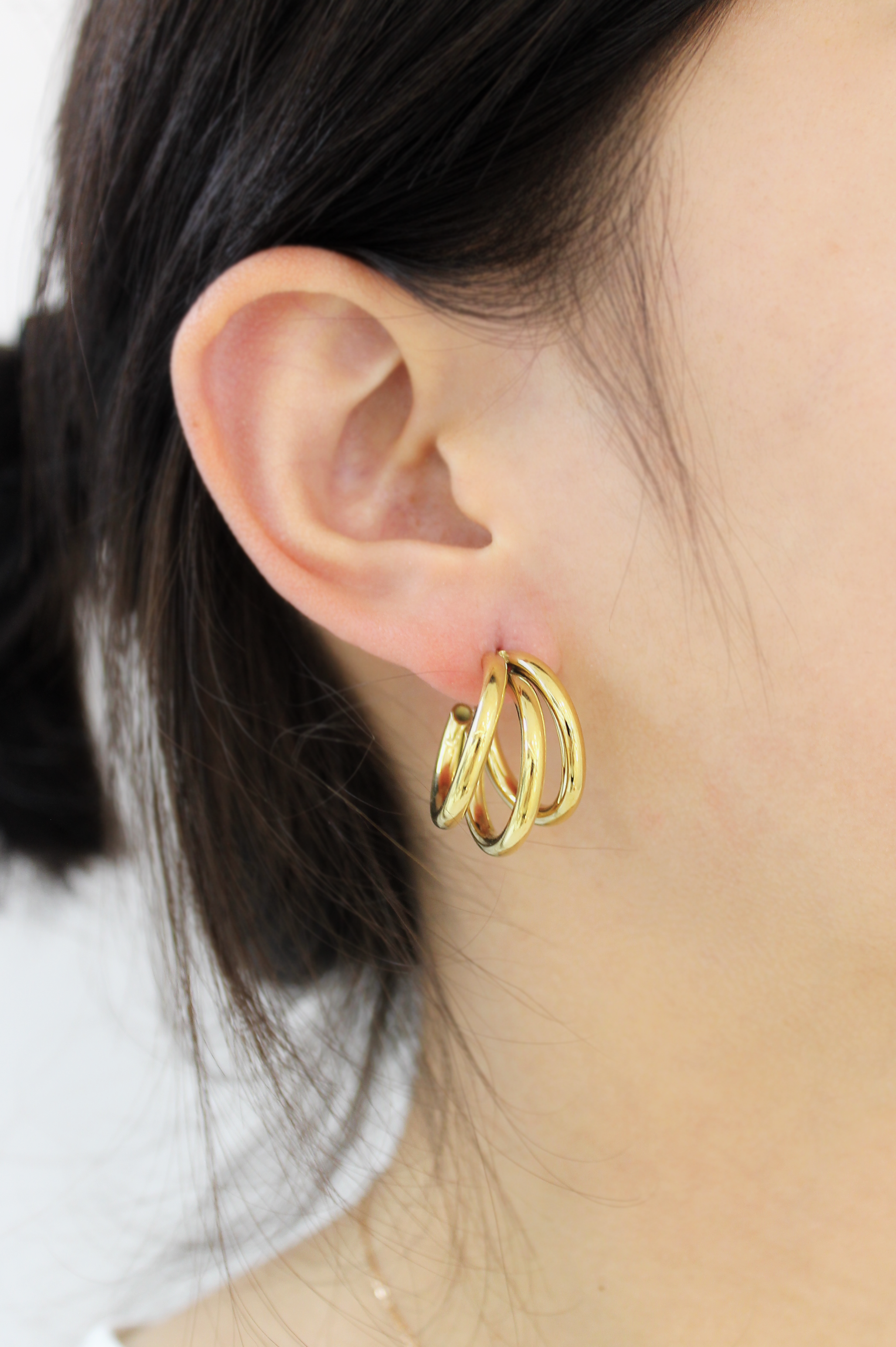 PENDIENTES ARO TRIPLE 23MM